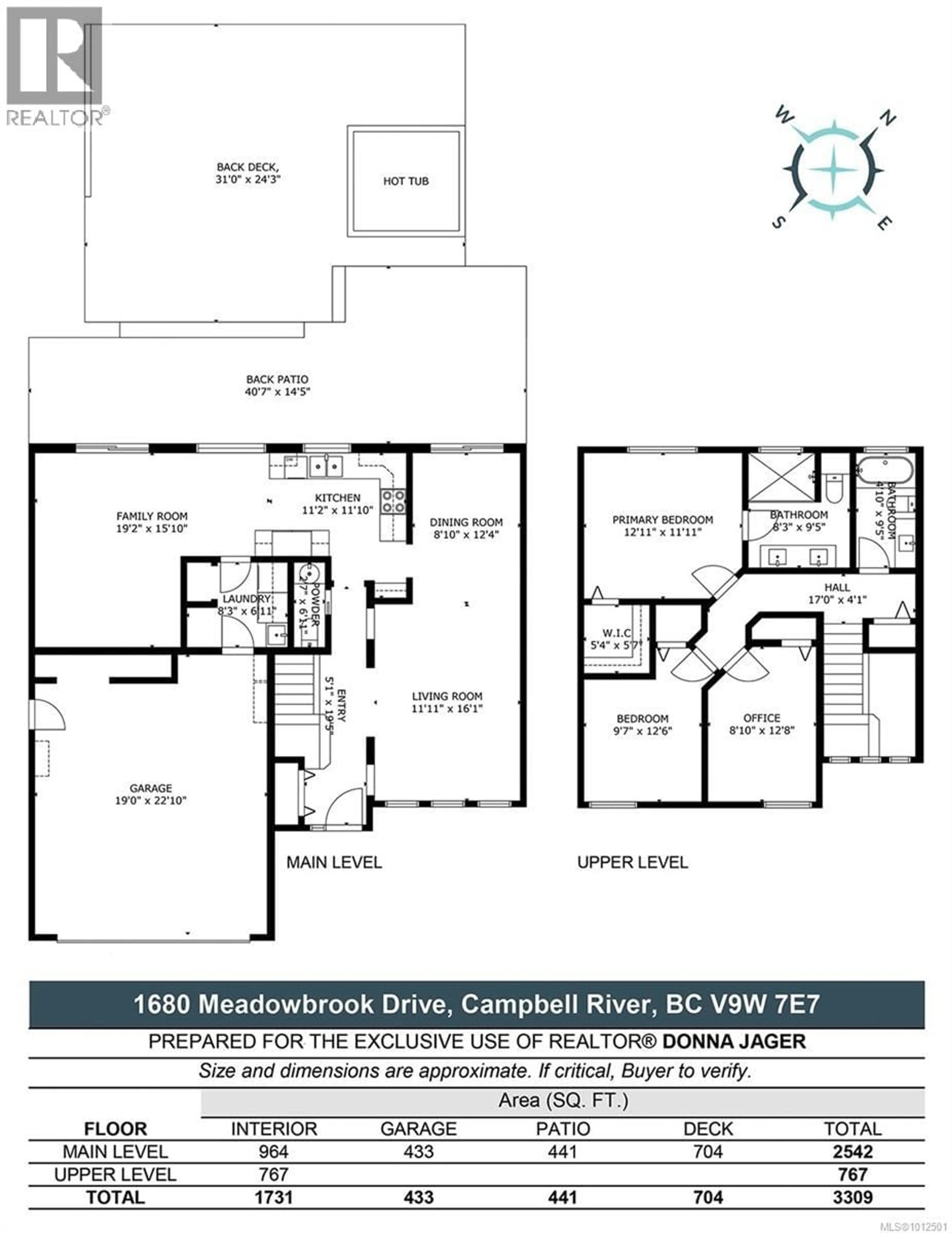 Floor plan for 1680 MEADOWBROOK DRIVE, Campbell River British Columbia V9W7E7