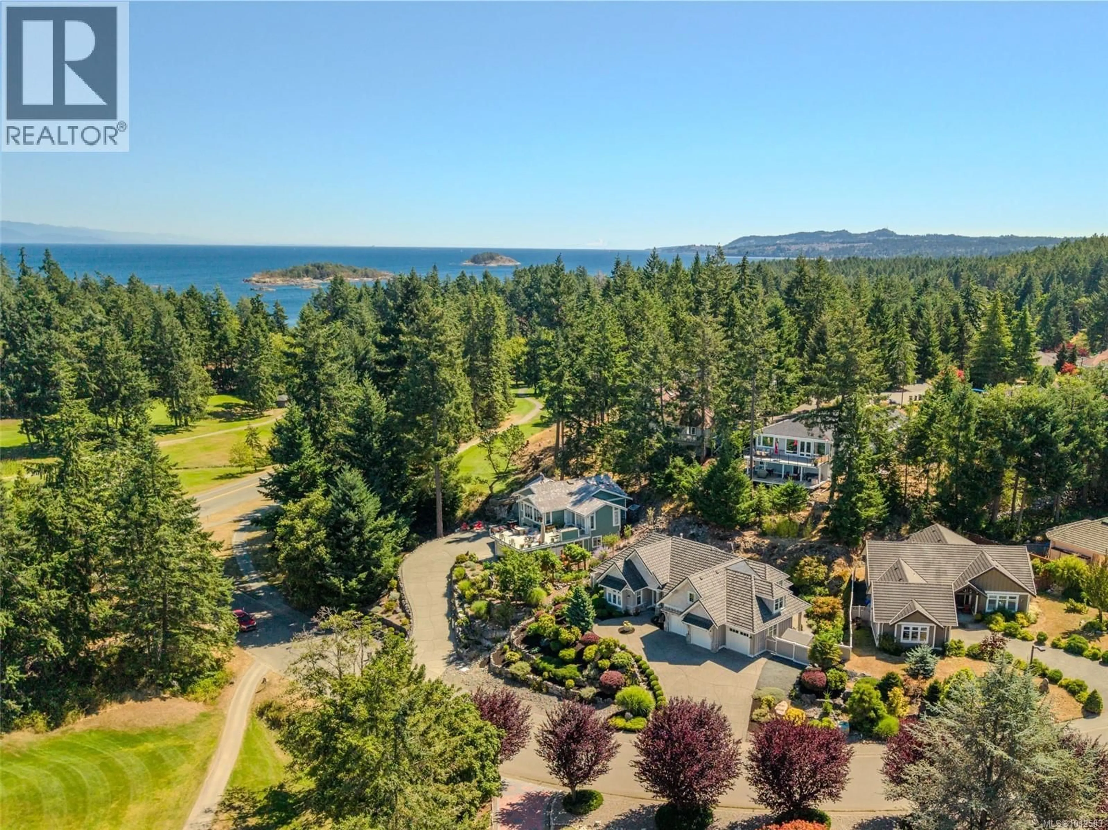 A pic from outside/outdoor area/front of a property/back of a property/a pic from drone, water/lake/river/ocean view for 2328 EVANSHIRE CRESCENT, Nanoose Bay British Columbia V9P9G6