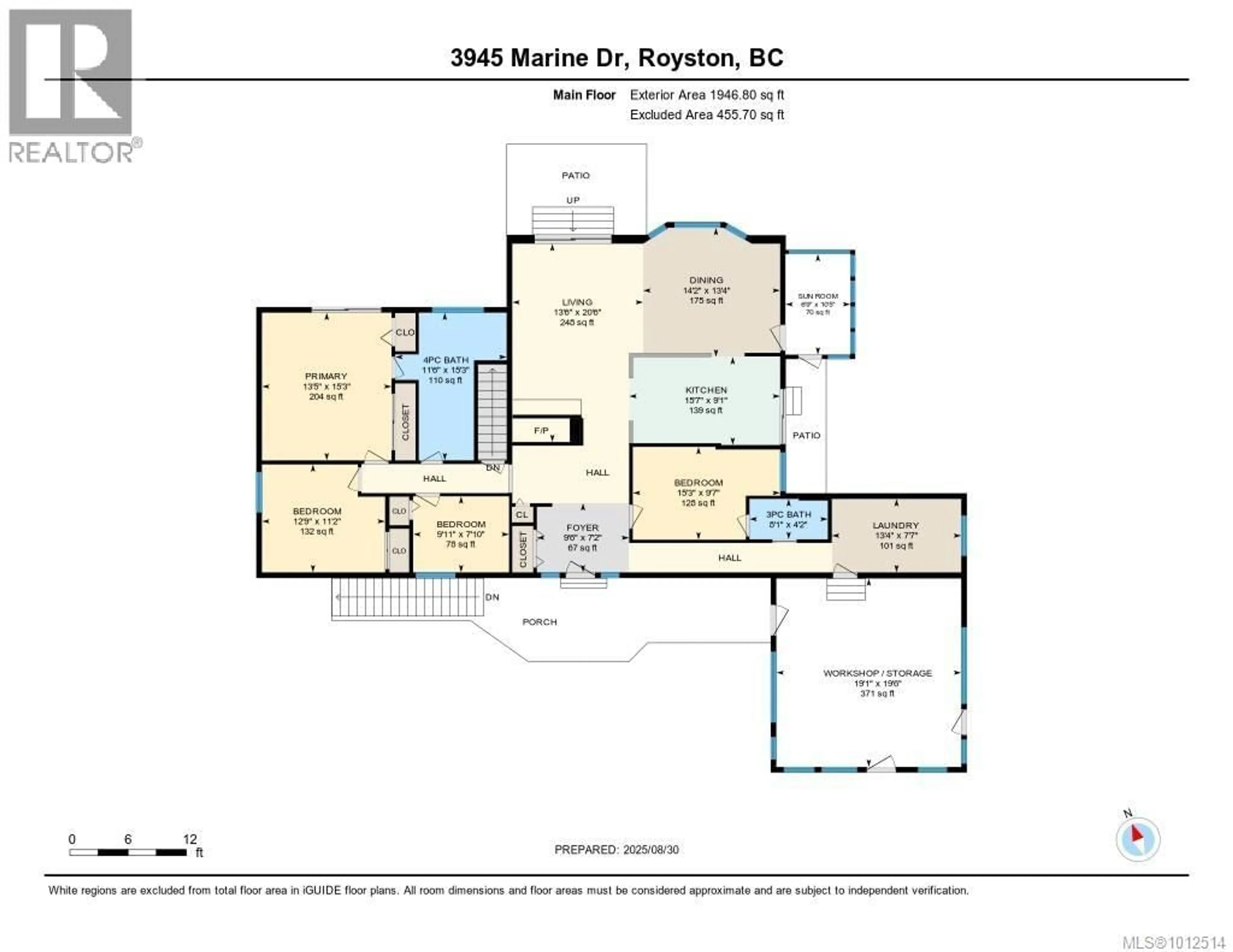 Floor plan for 3945 MARINE DRIVE, Royston British Columbia V0R2V0
