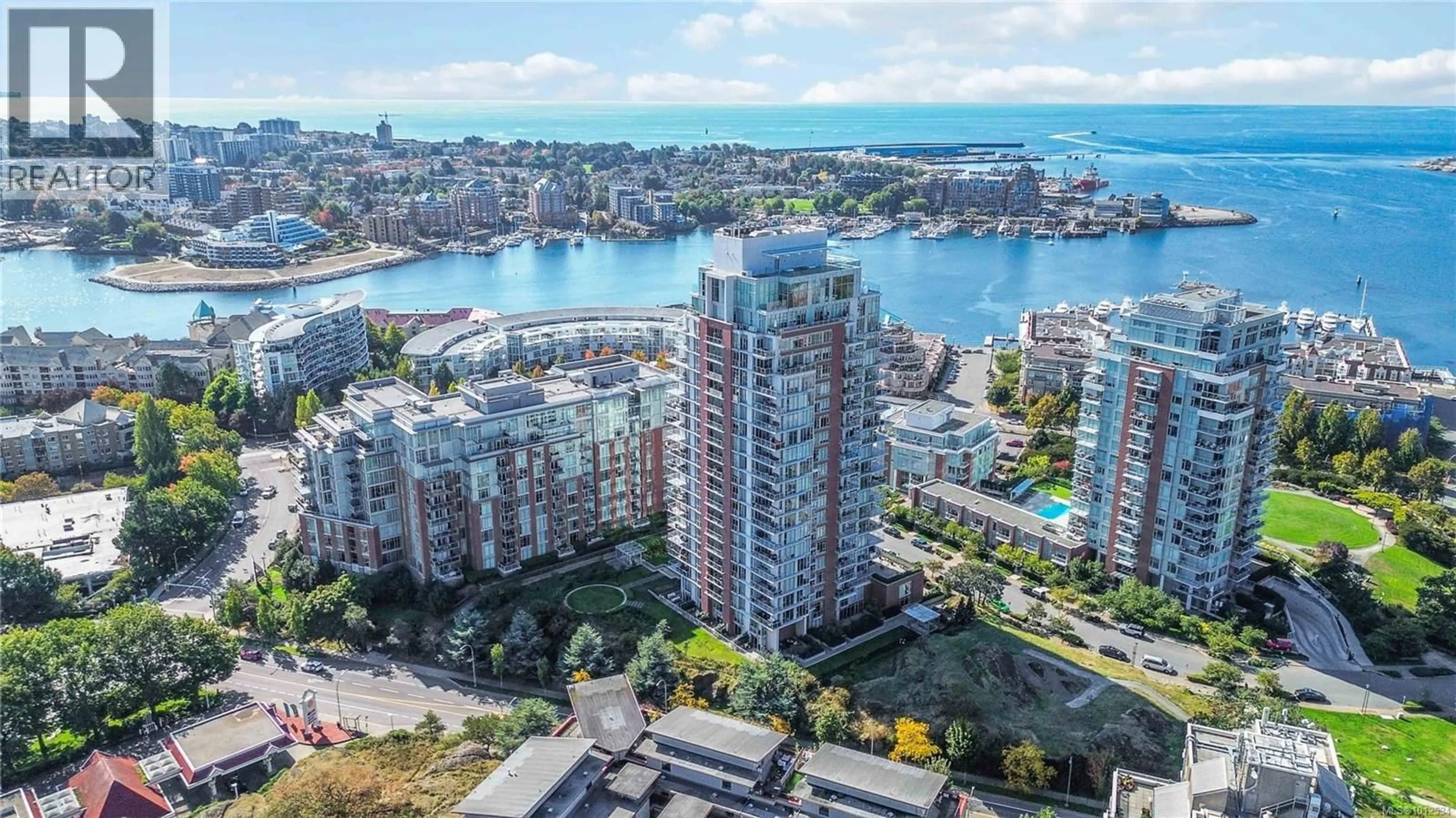 A pic from outside/outdoor area/front of a property/back of a property/a pic from drone, water/lake/river/ocean view for 303 - 83 SAGHALIE ROAD, Victoria British Columbia V9A0E7