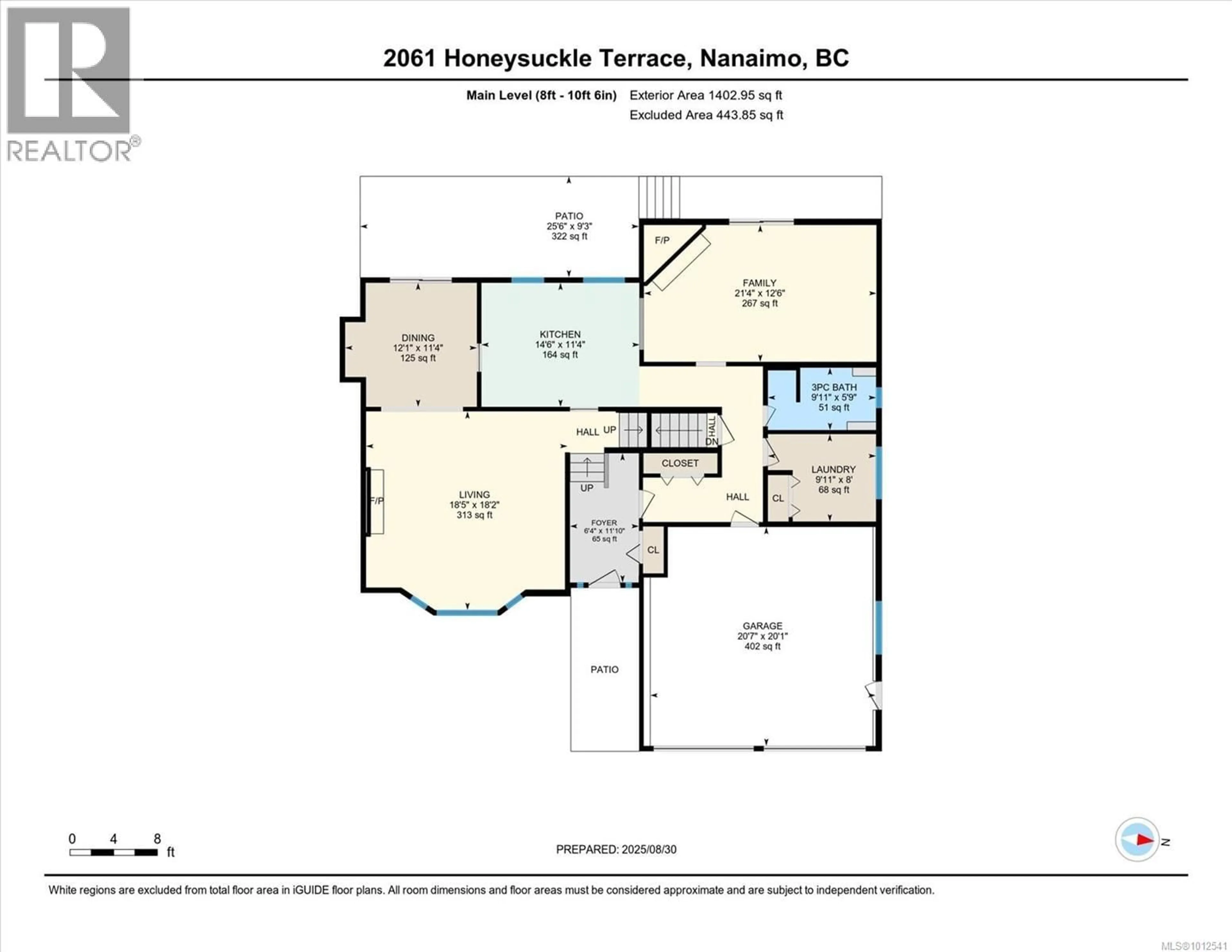 Floor plan for 2061 HONEYSUCKLE TERRACE, Nanaimo British Columbia V9S2R2