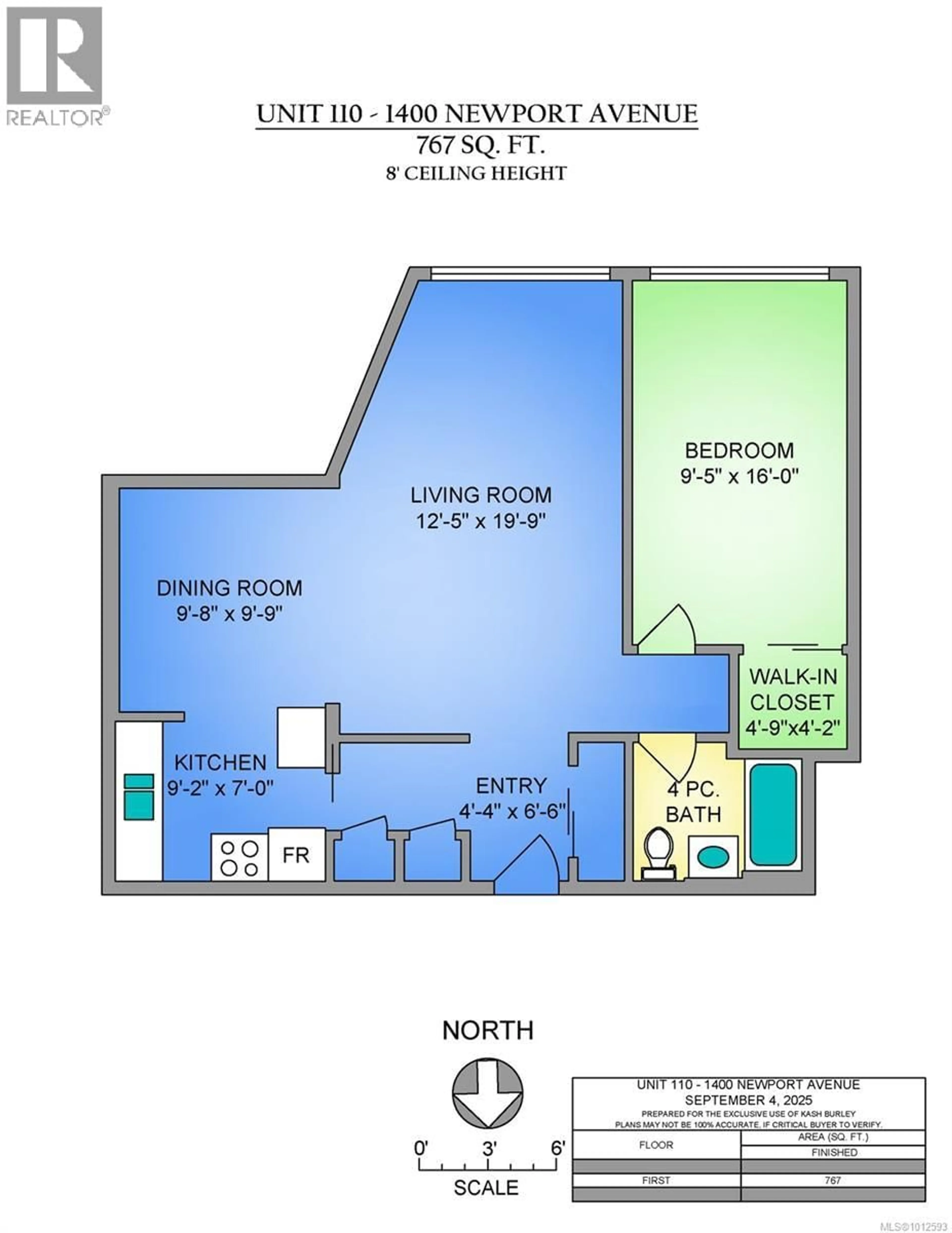 Floor plan for 110 - 1400 NEWPORT AVENUE, Oak Bay British Columbia V8R1C8