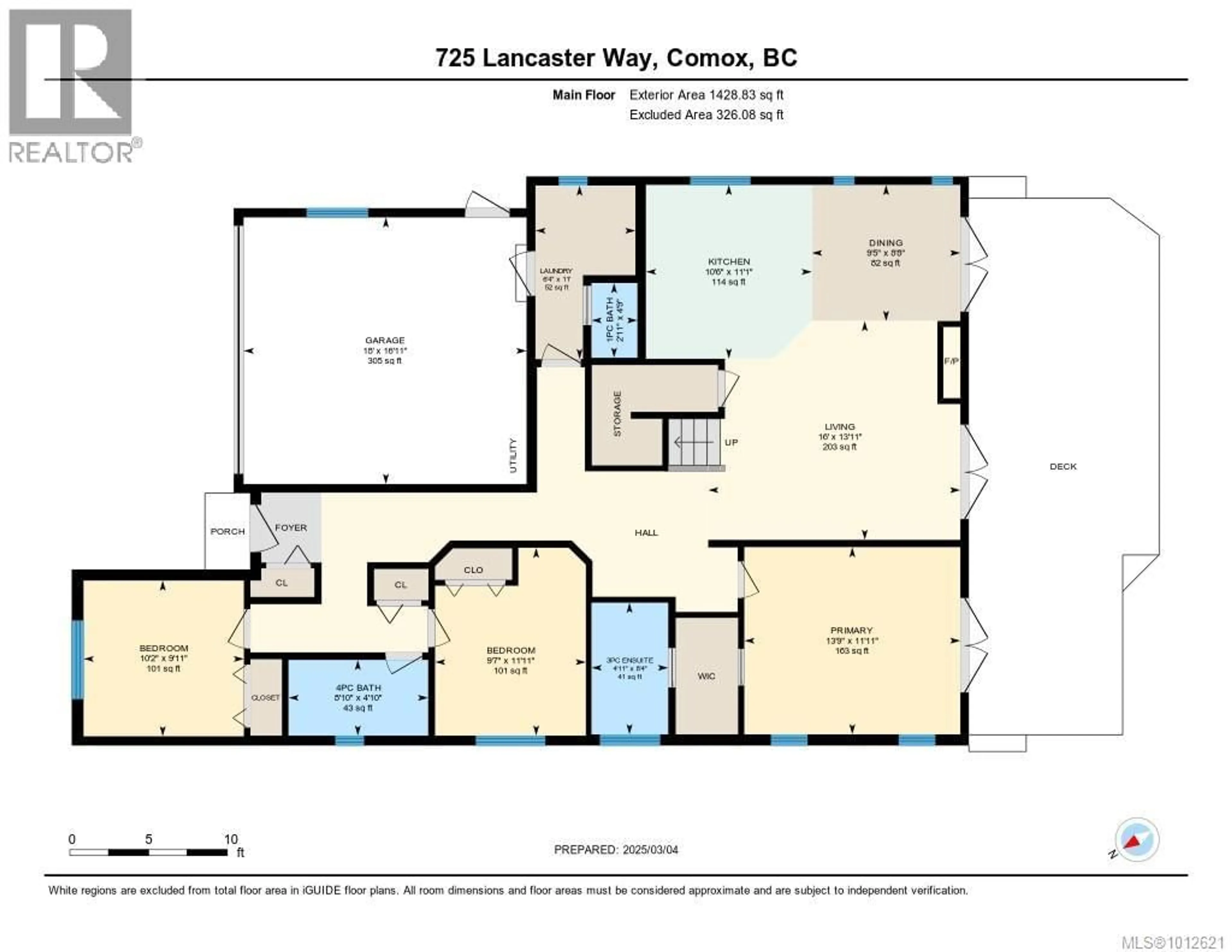 Floor plan for 725 LANCASTER WAY, Comox British Columbia V9M4J3