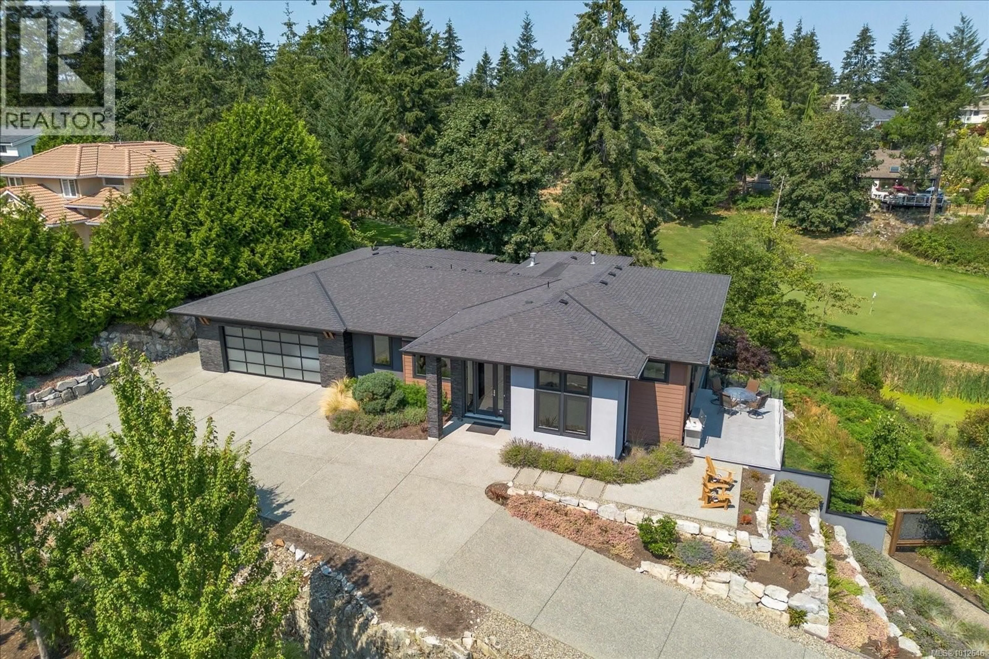 A pic from outside/outdoor area/front of a property/back of a property/a pic from drone, street for 2441 ANDOVER ROAD, Nanoose Bay British Columbia V9P9G9