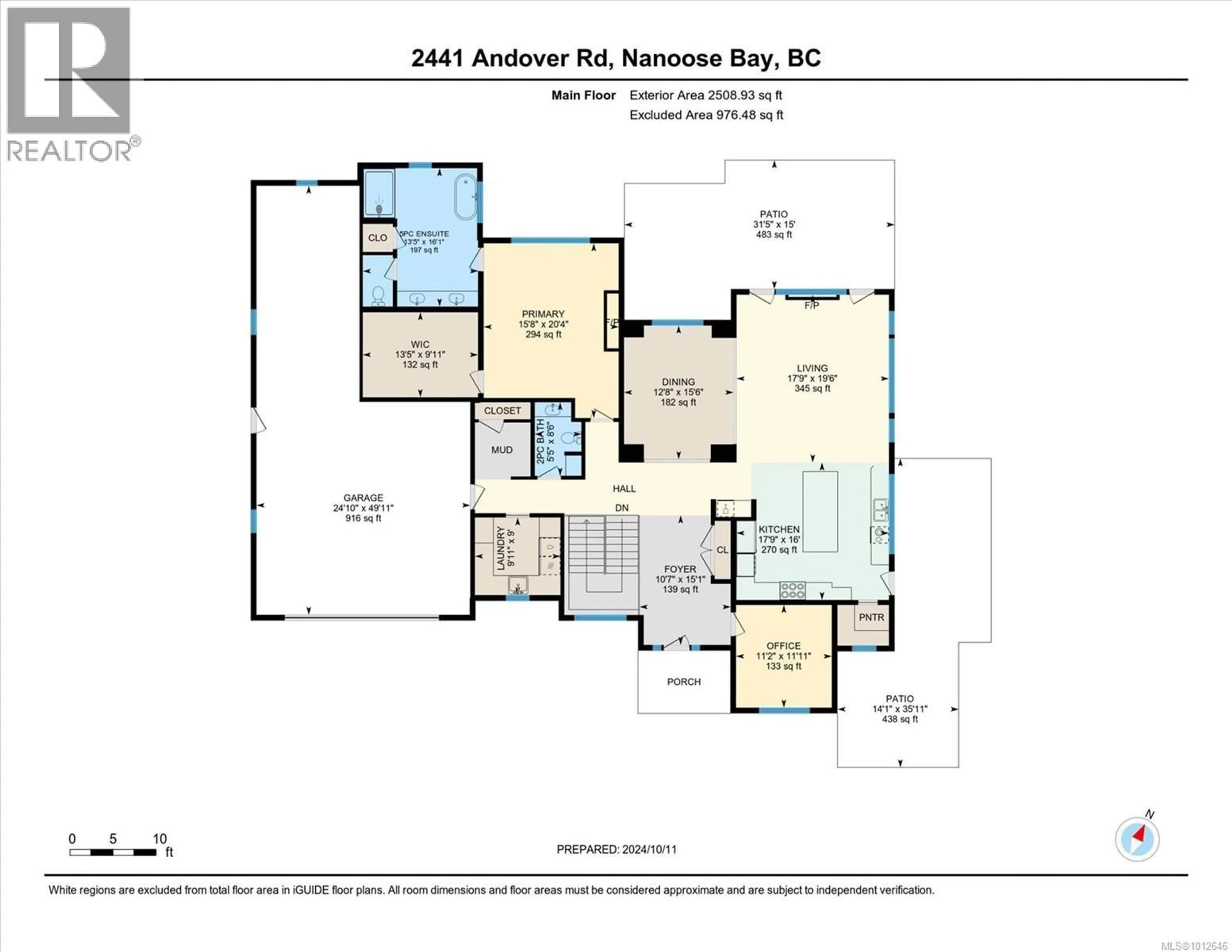 Floor plan for 2441 ANDOVER ROAD, Nanoose Bay British Columbia V9P9G9