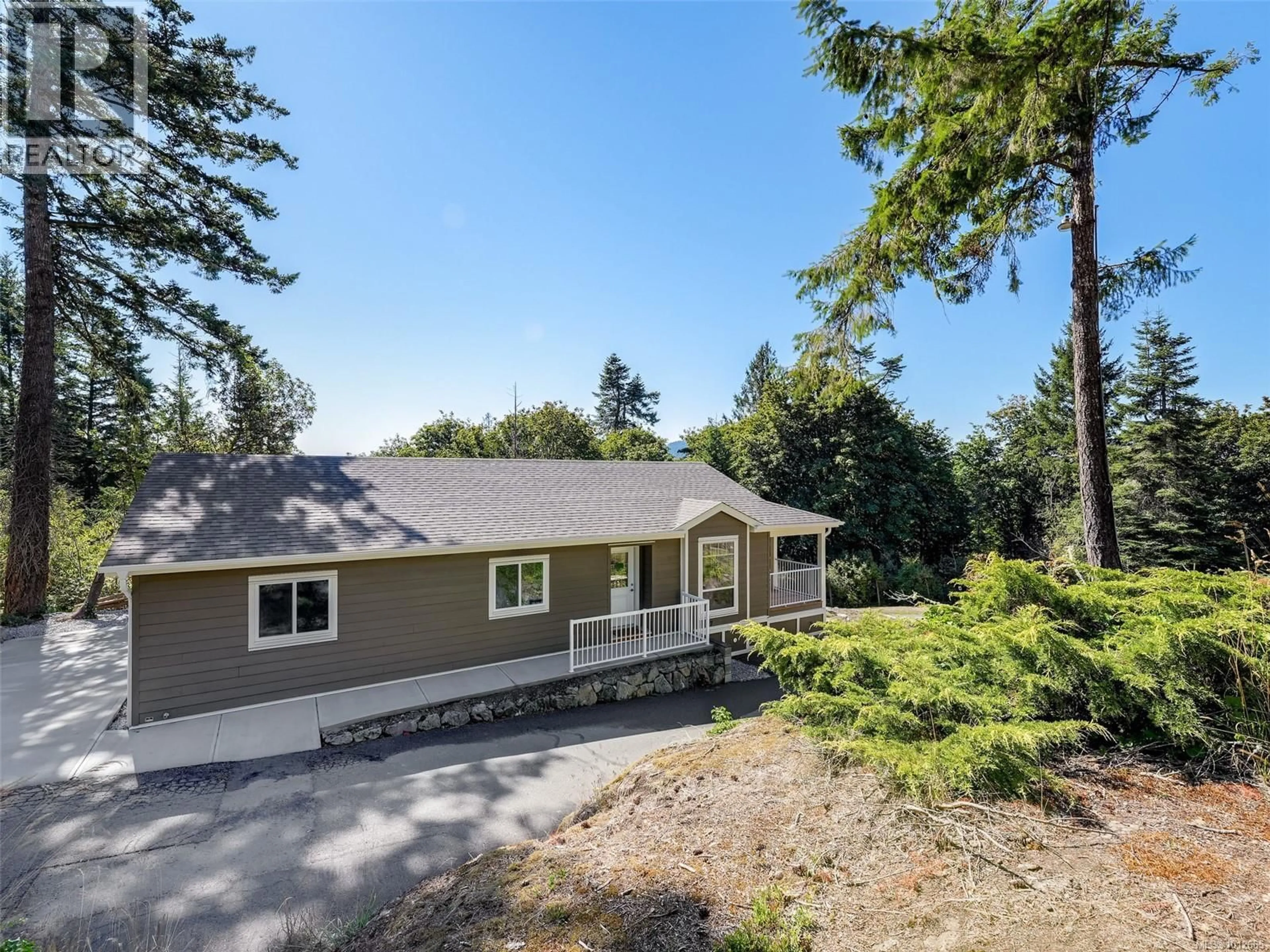 A pic from outside/outdoor area/front of a property/back of a property/a pic from drone, unknown for 37 - 5838 BLYTHWOOD ROAD, Sooke British Columbia V9Z0G3