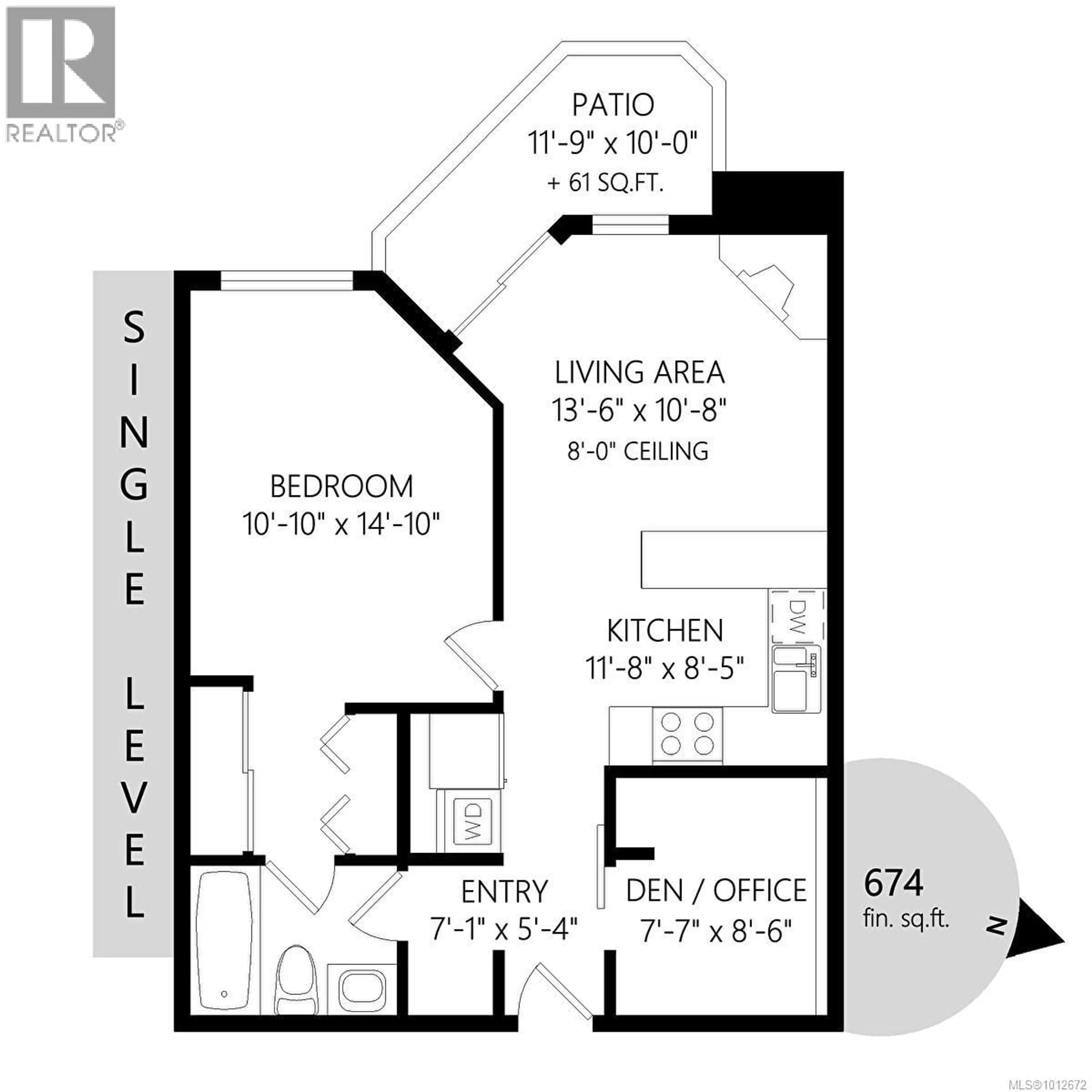 Floor plan for 106 - 2520 WARK STREET, Victoria British Columbia V8T5G6