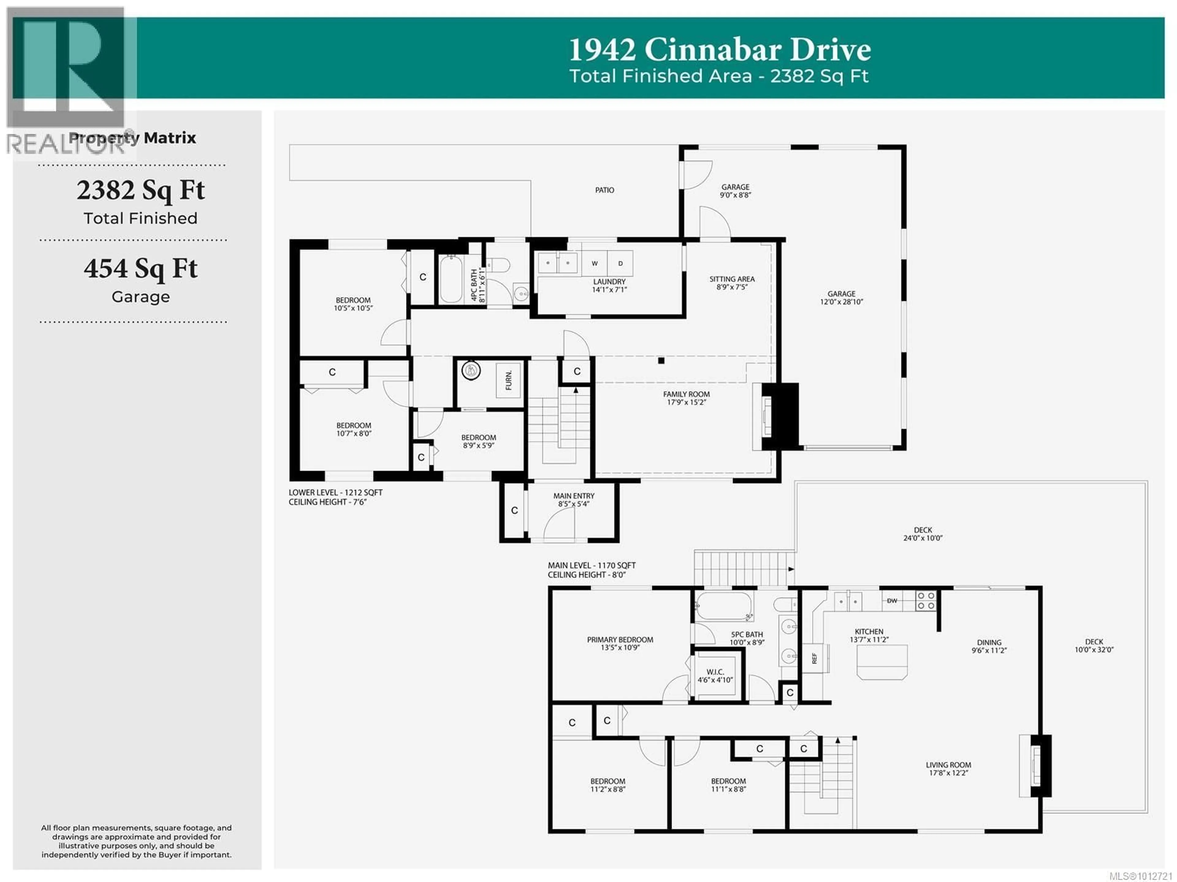 Floor plan for 1942 CINNABAR DRIVE, Nanaimo British Columbia V9X1C3