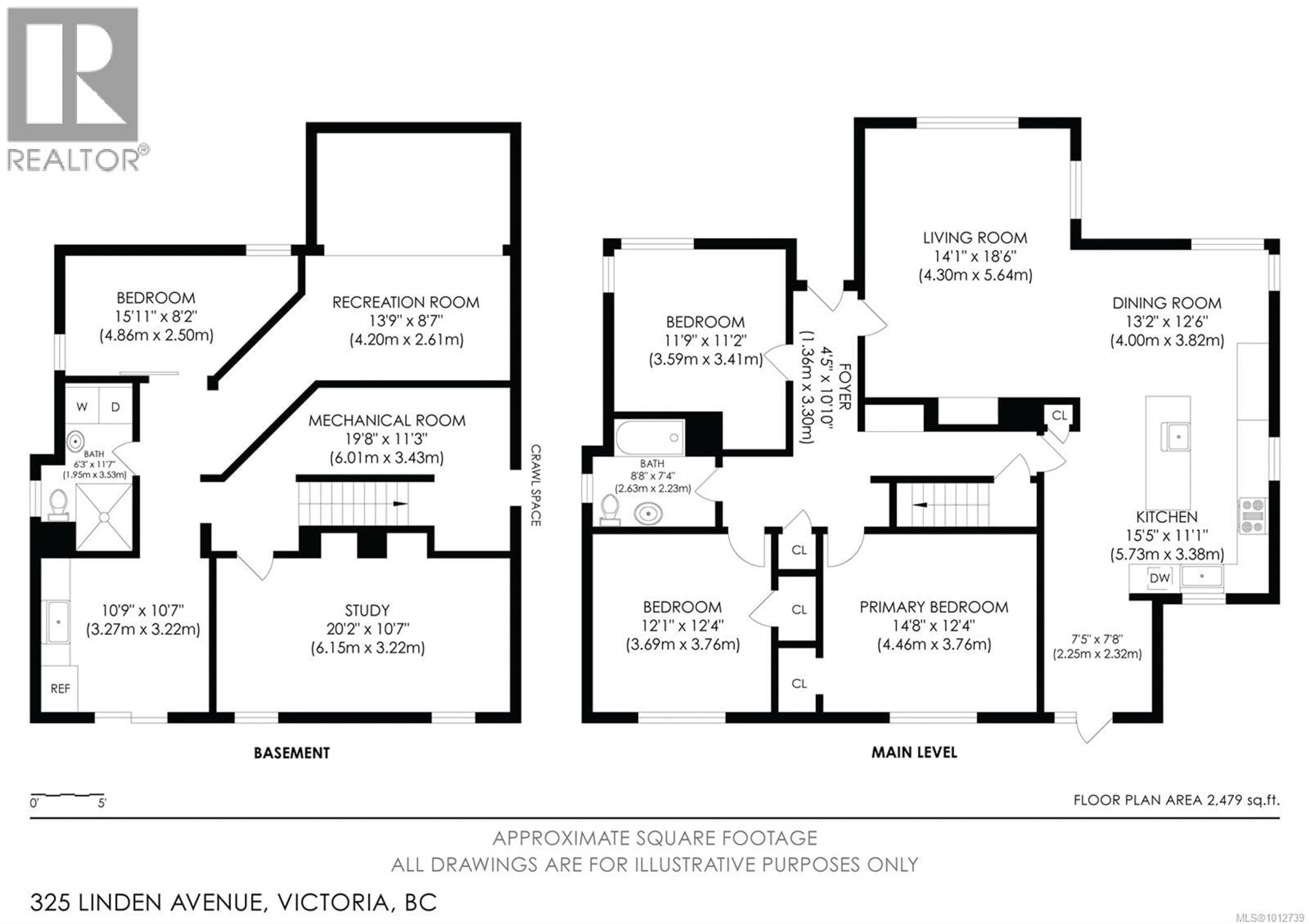 Floor plan for 325 LINDEN AVENUE, Victoria British Columbia V8V4E8
