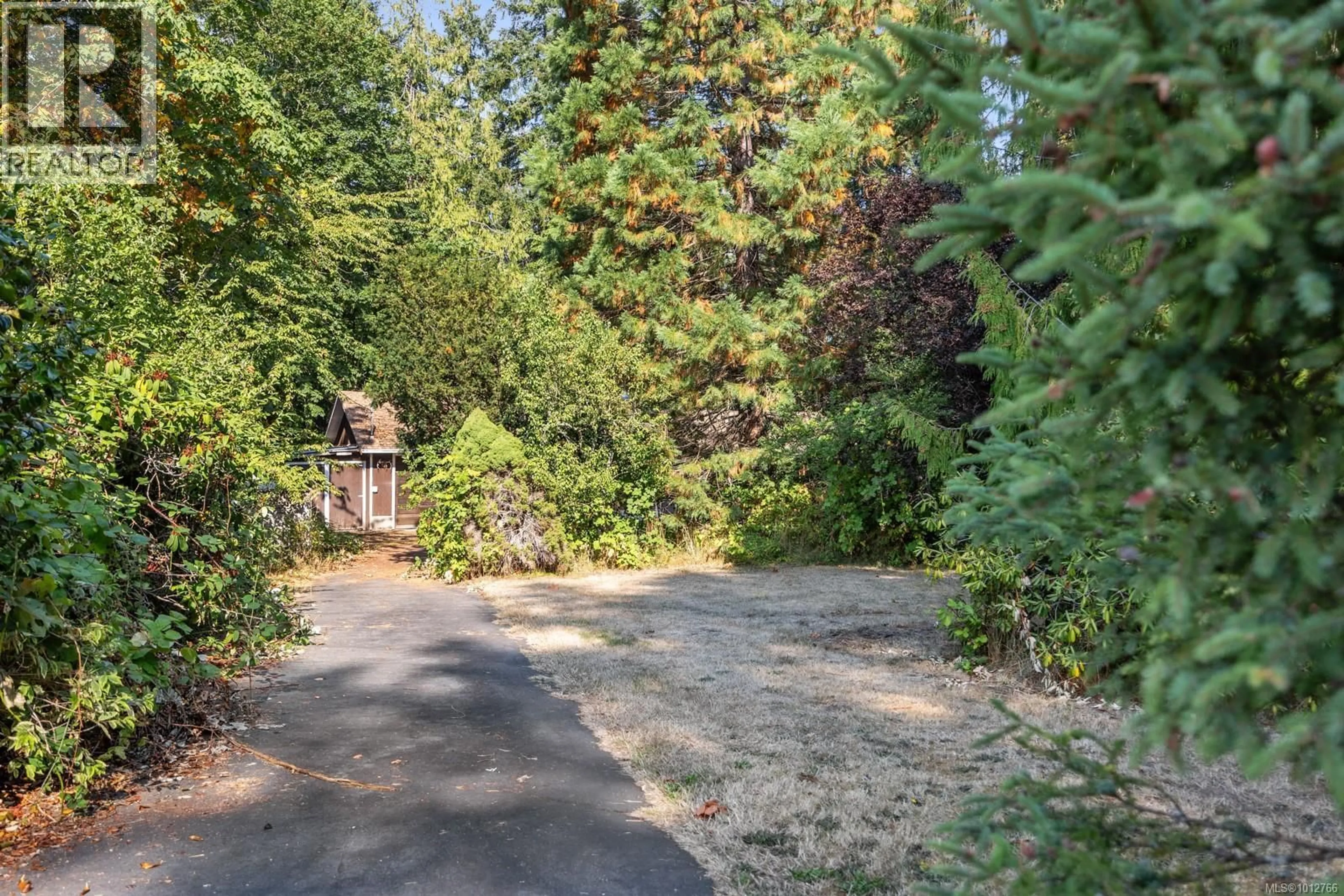 A pic from outside/outdoor area/front of a property/back of a property/a pic from drone, forest/trees view for 3264 LOCKWELL ROAD, Courtenay British Columbia V9N9P4