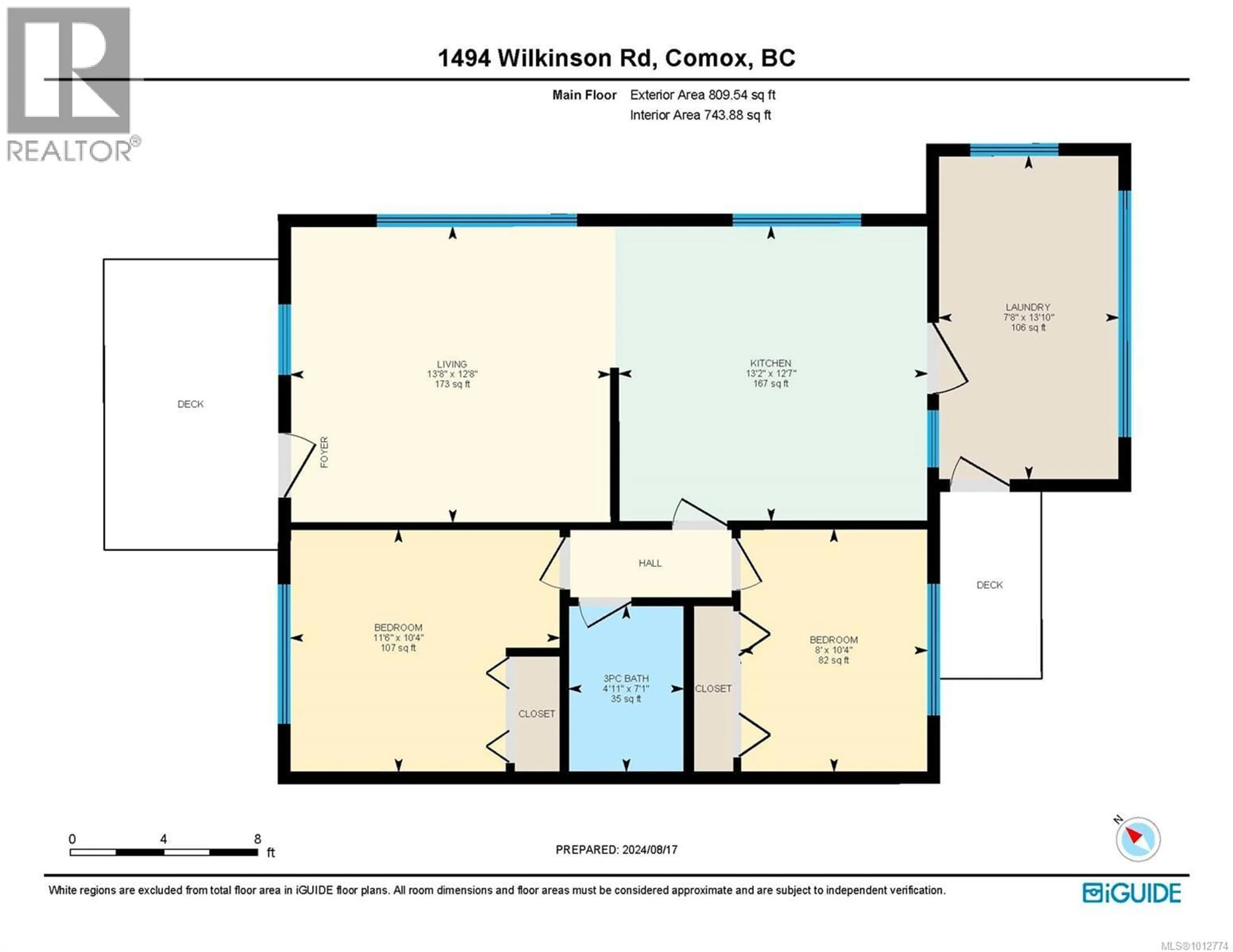 Floor plan for 1494 WILKINSON ROAD, Comox British Columbia V9M4B3
