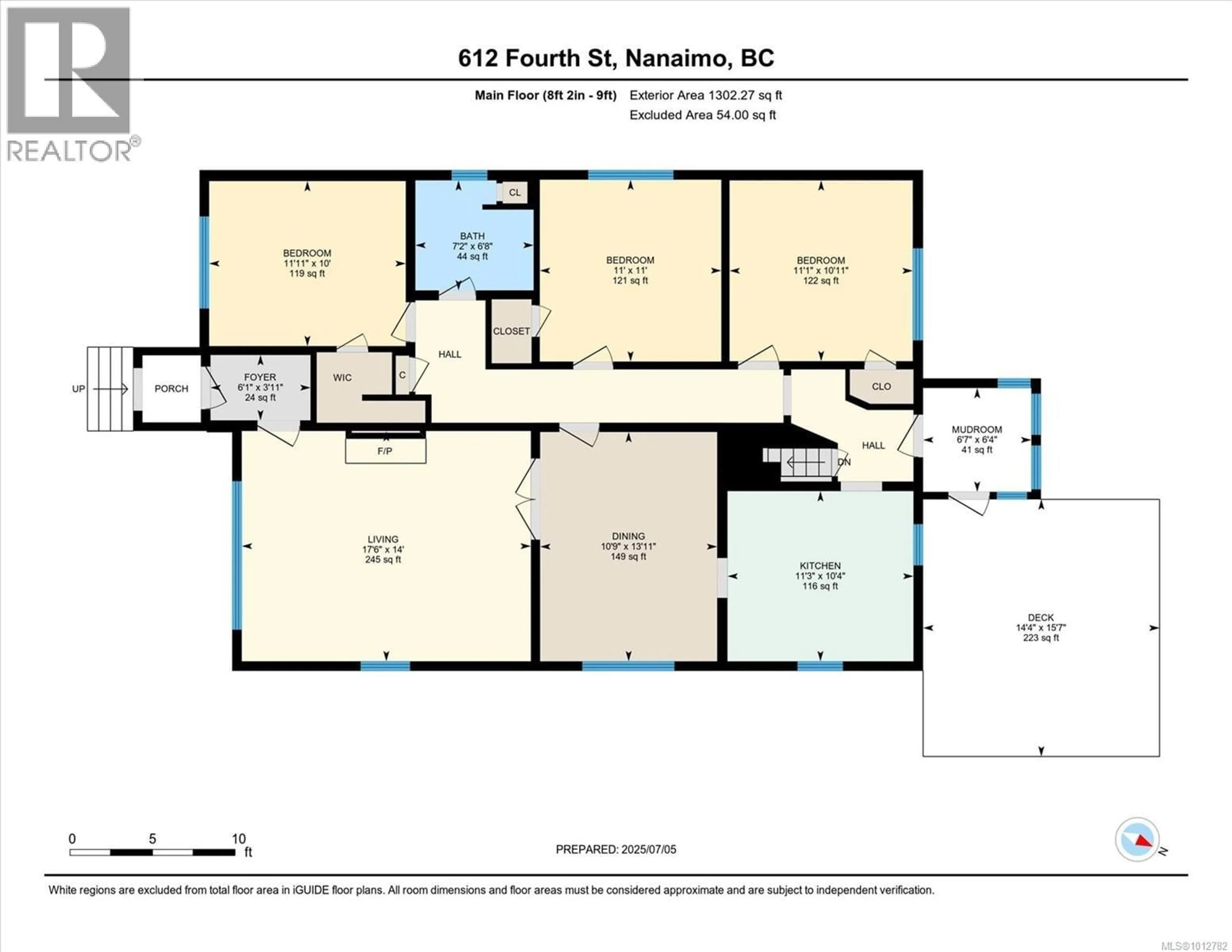Floor plan for 612 FOURTH STREET, Nanaimo British Columbia V9R1T7