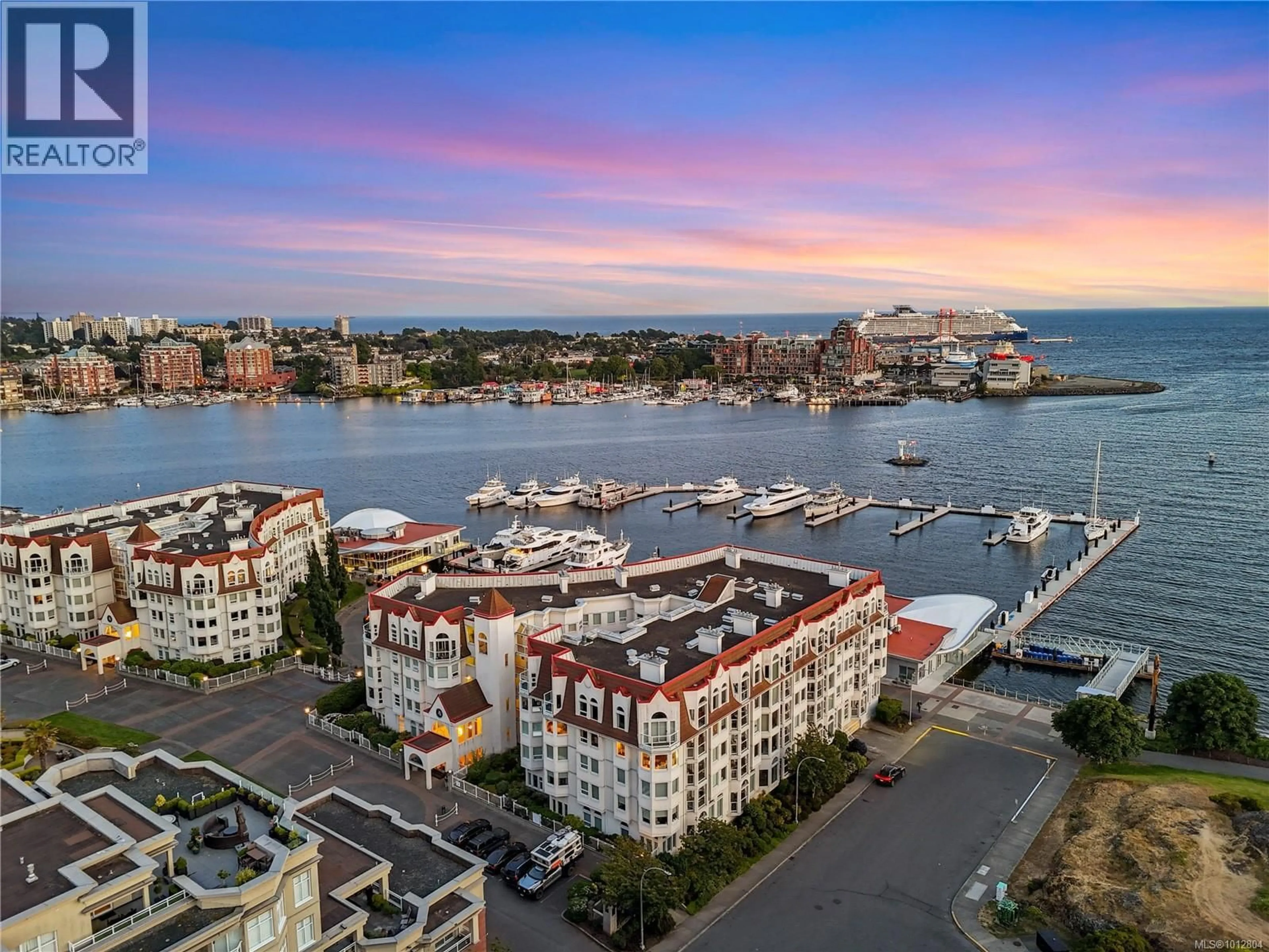 A pic from outside/outdoor area/front of a property/back of a property/a pic from drone, water/lake/river/ocean view for 104 - 11 COOPERAGE PLACE, Victoria British Columbia V9A7J9