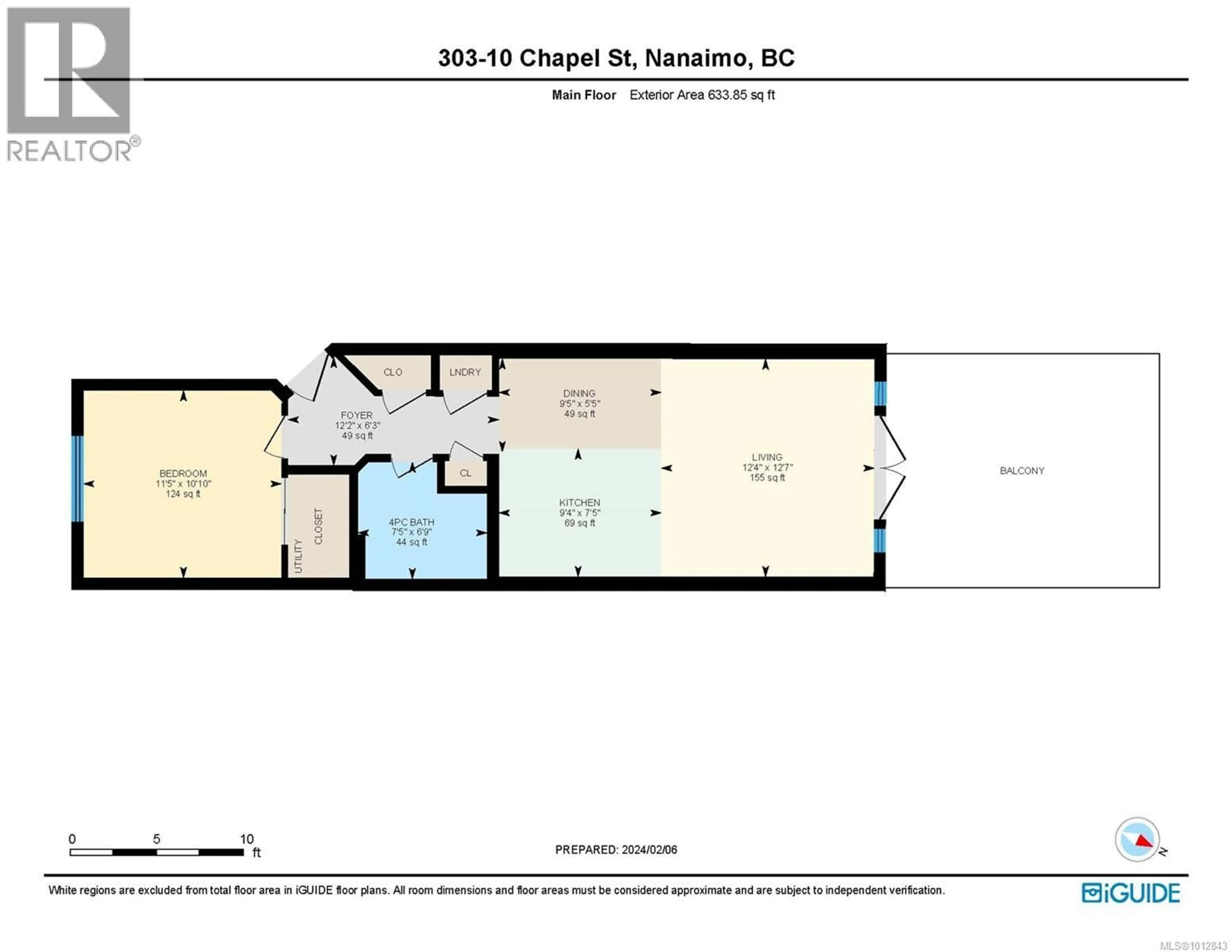 Floor plan for 303 - 10 CHAPEL STREET, Nanaimo British Columbia V9R5H2