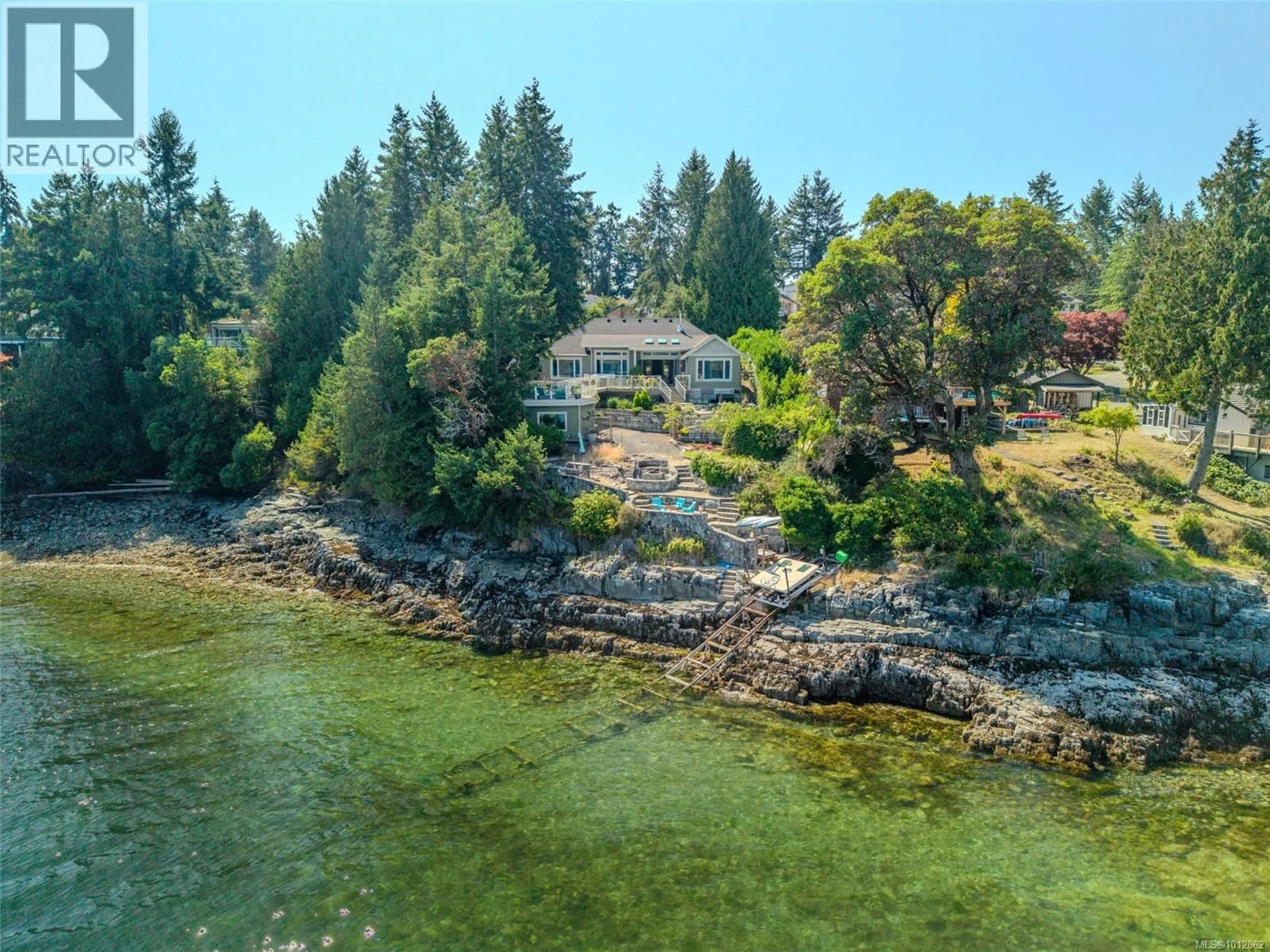 A pic from outside/outdoor area/front of a property/back of a property/a pic from drone, water/lake/river/ocean view for 1524 HAIDA WAY, Nanoose Bay British Columbia V9P9B5