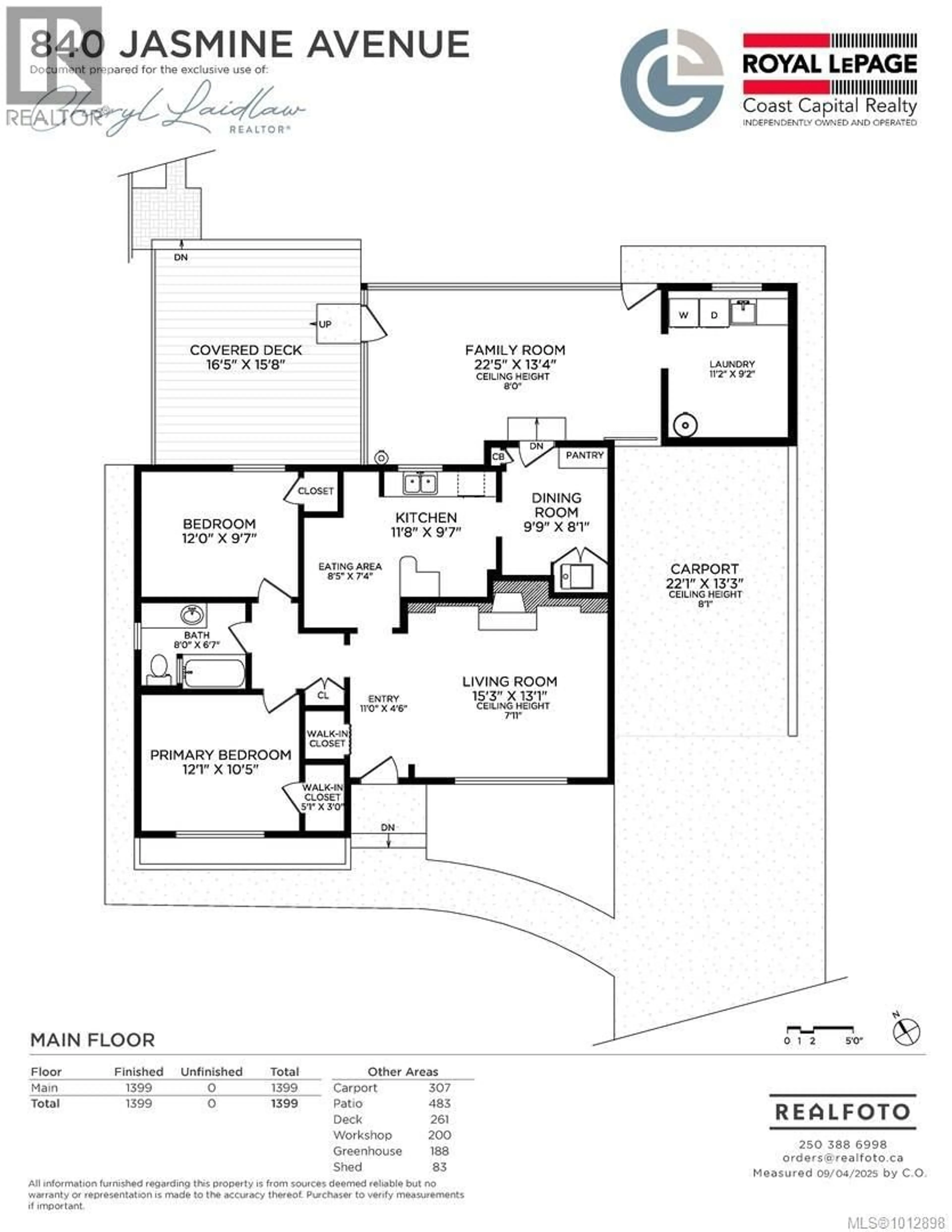 Floor plan for 840 JASMINE AVENUE, Saanich British Columbia V8Z2P2