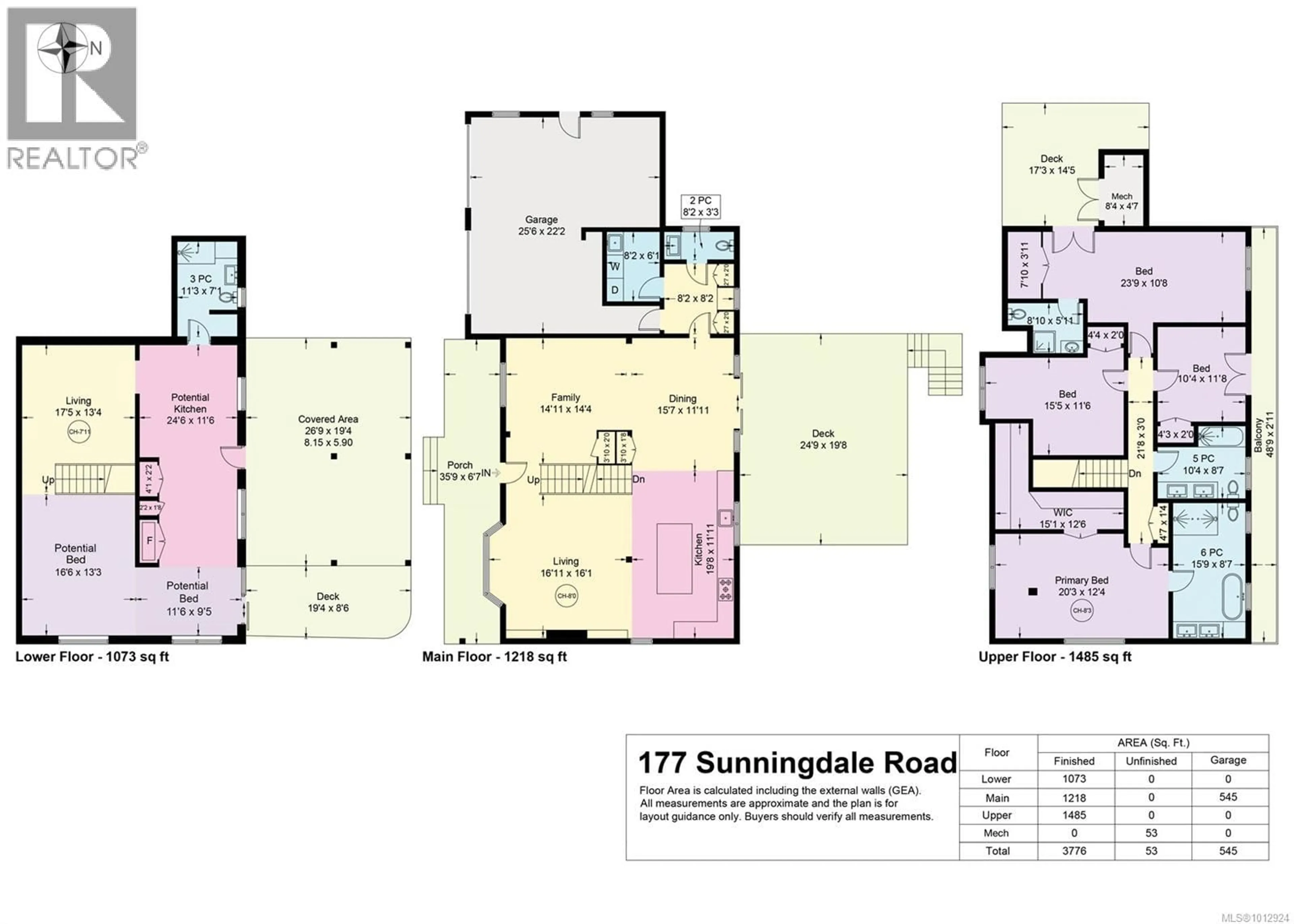Floor plan for 177 SUNNINGDALE ROAD EAST, Qualicum Beach British Columbia V9K1L1