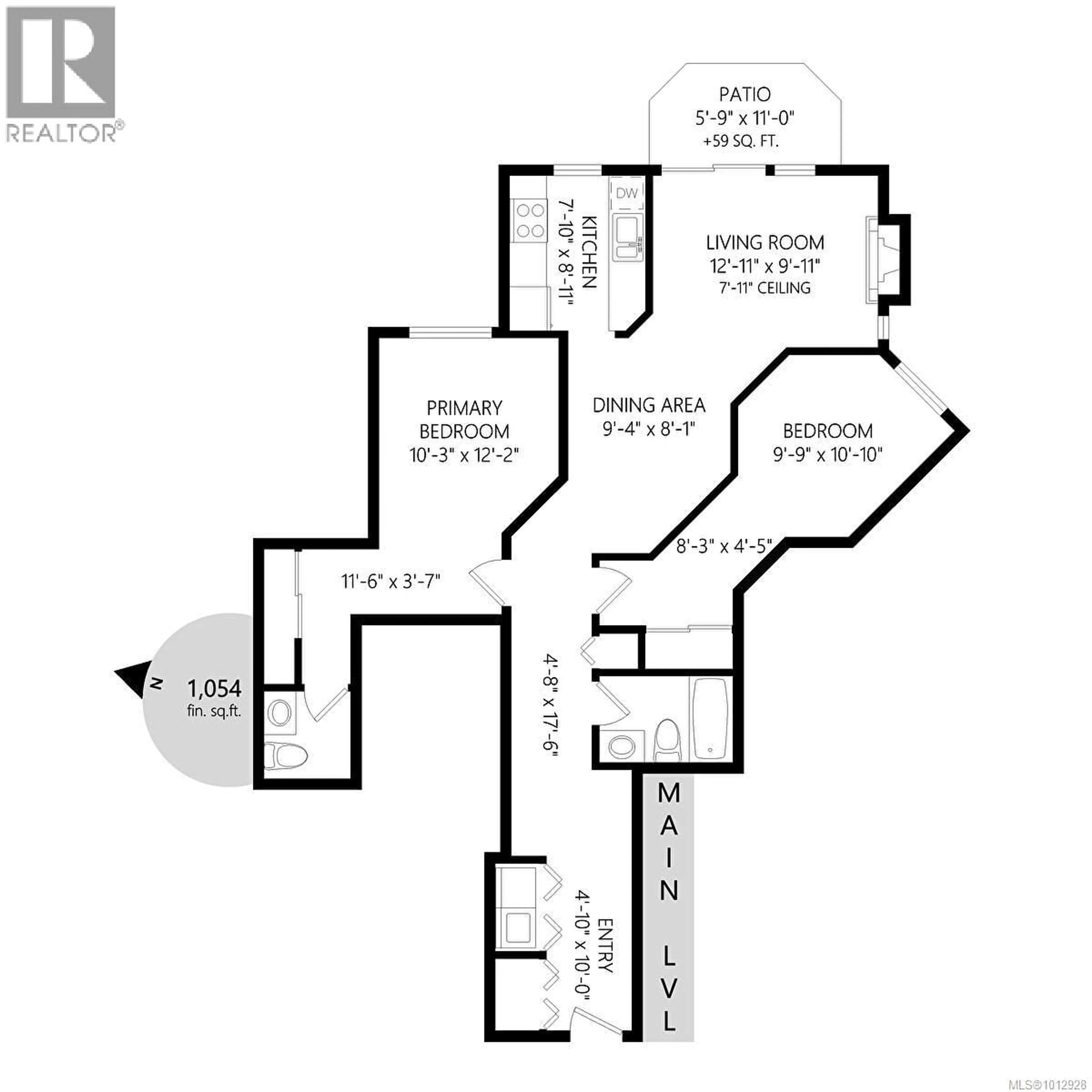 Floor plan for 114 - 2520 WARK STREET, Victoria British Columbia V8T5G6
