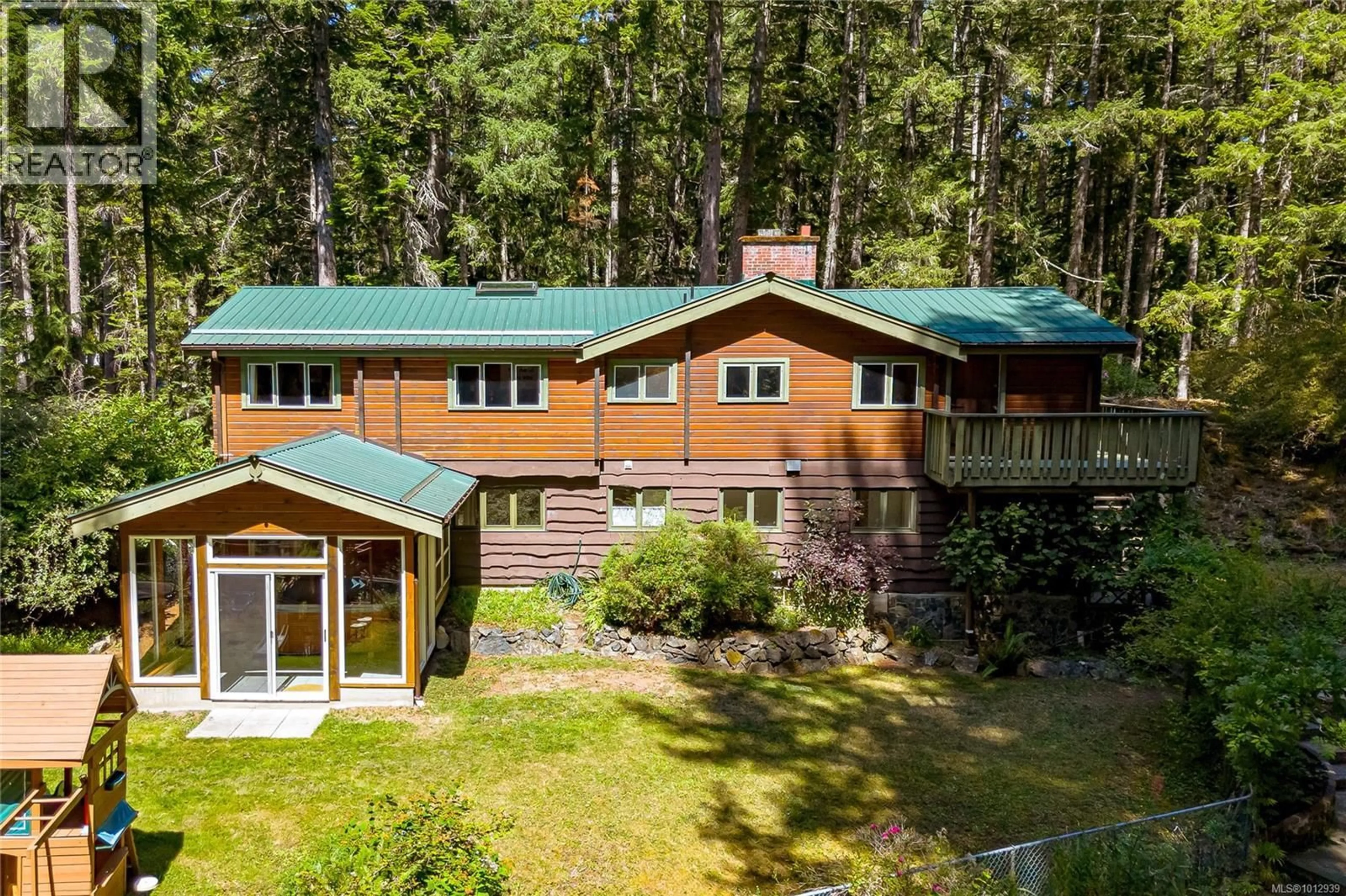 A pic from outside/outdoor area/front of a property/back of a property/a pic from drone, forest/trees view for 4705 BARROW ROAD, Metchosin British Columbia V9C4C6