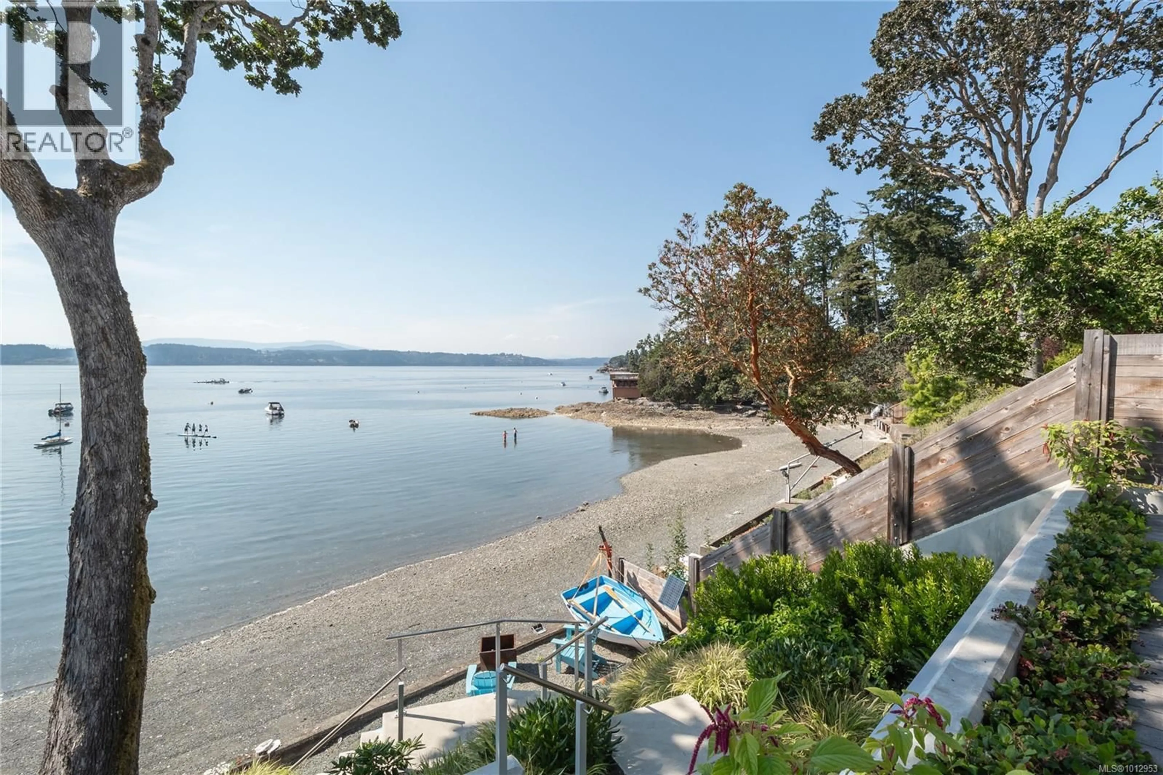 Patio, water/lake/river/ocean view for 10718 MADRONA DRIVE, North Saanich British Columbia V8L5M7