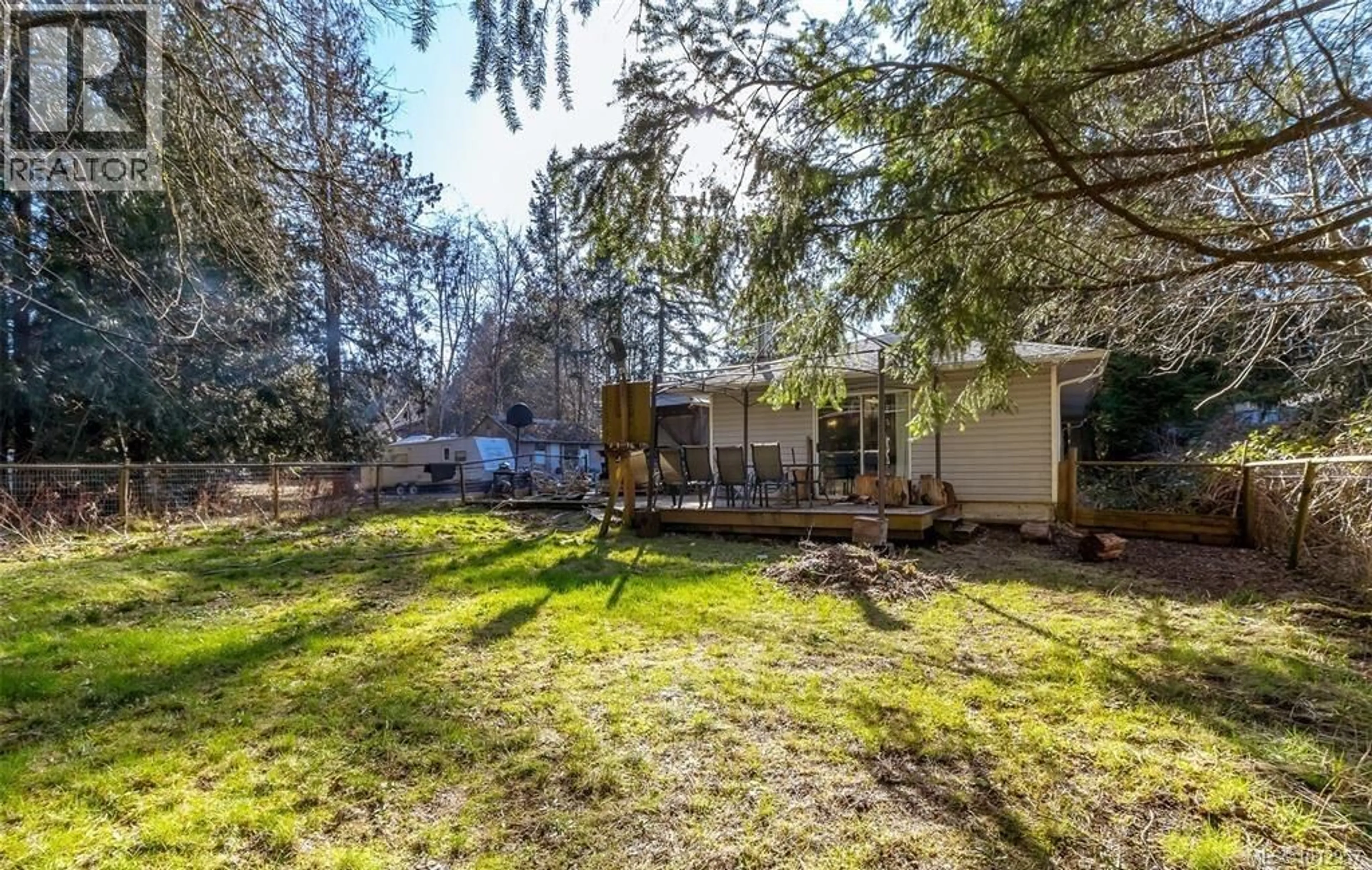 A pic from outside/outdoor area/front of a property/back of a property/a pic from drone, forest/trees view for 4547 CALLOW ROAD, Bowser British Columbia V0R1G0