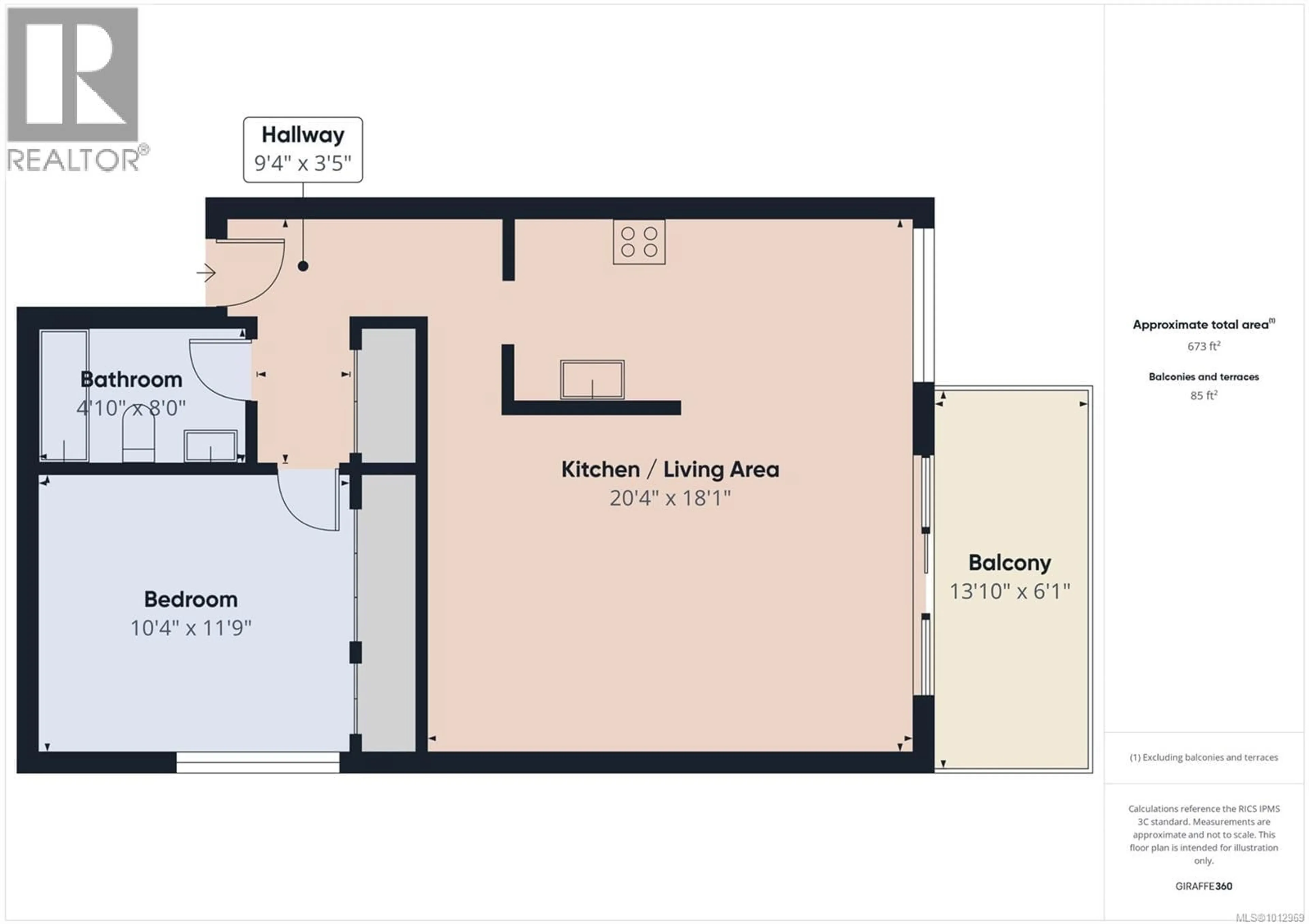 Floor plan for 201 - 1035 MCCLURE STREET, Victoria British Columbia V8V3G1
