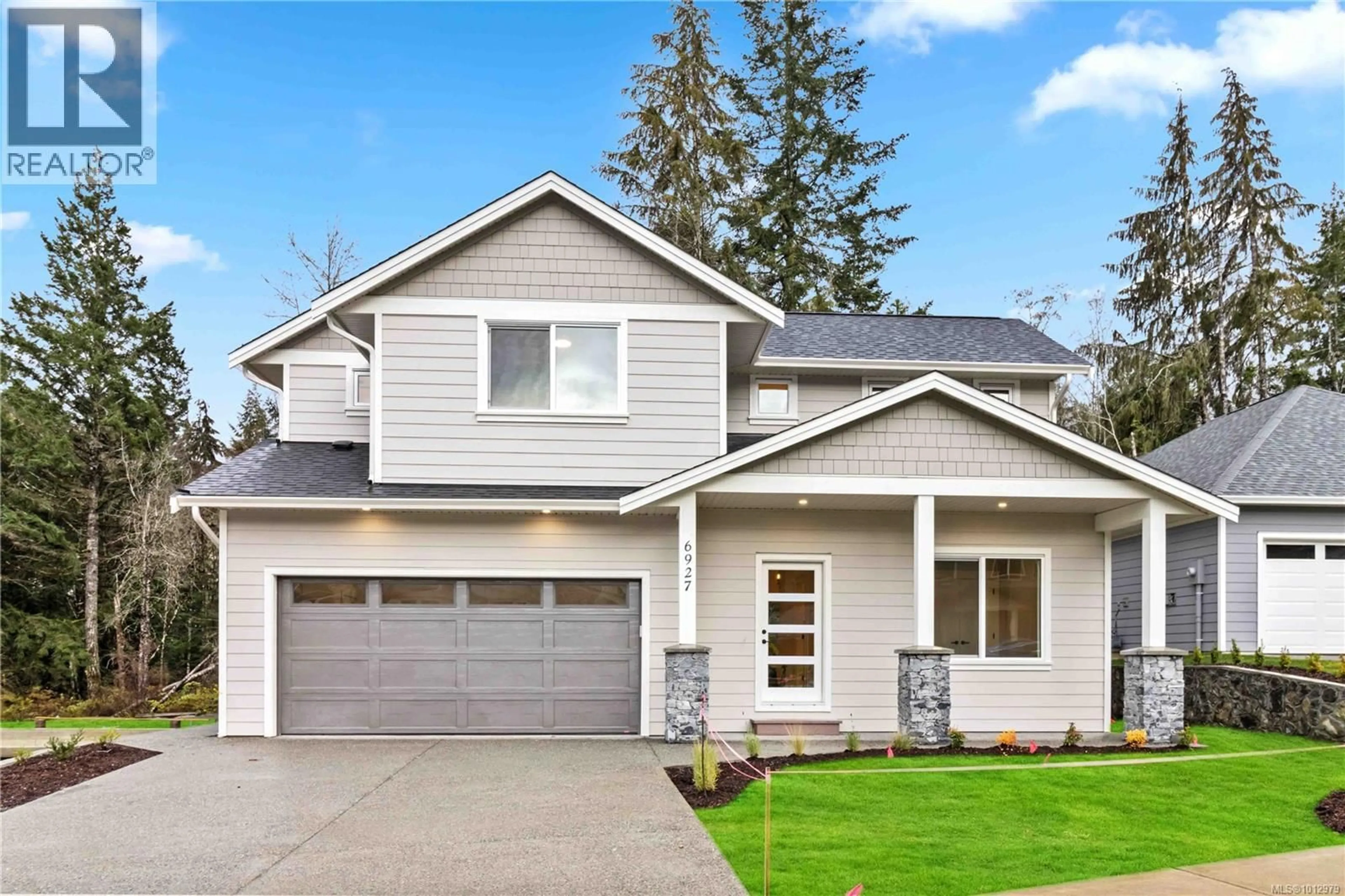 Home with vinyl exterior material, street for 6927 RIDGECREST ROAD, Sooke British Columbia V9Z1P9