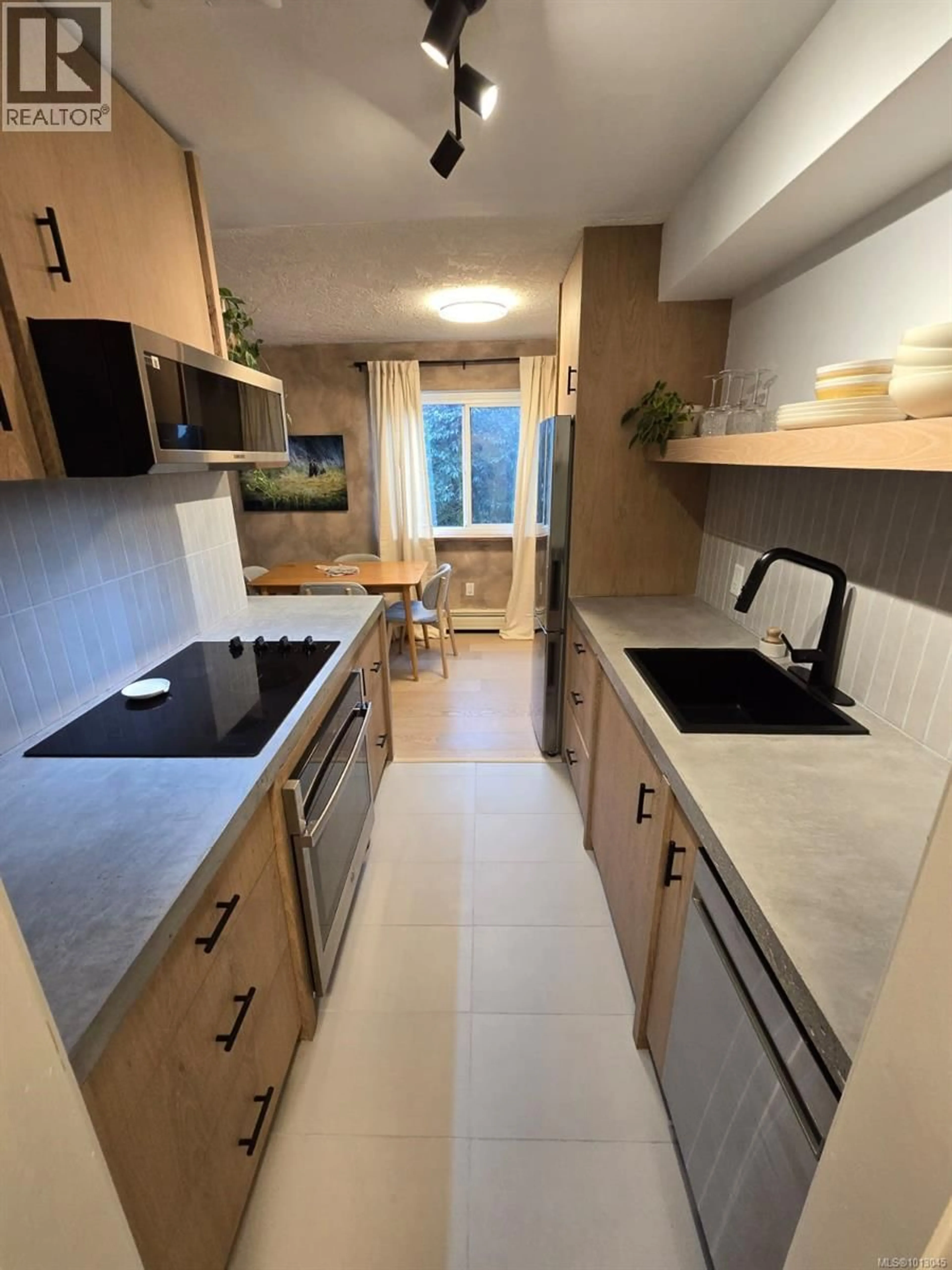 Standard kitchen, ceramic/tile floor for 212 - 1975 LEE AVENUE, Victoria British Columbia V8R4W9