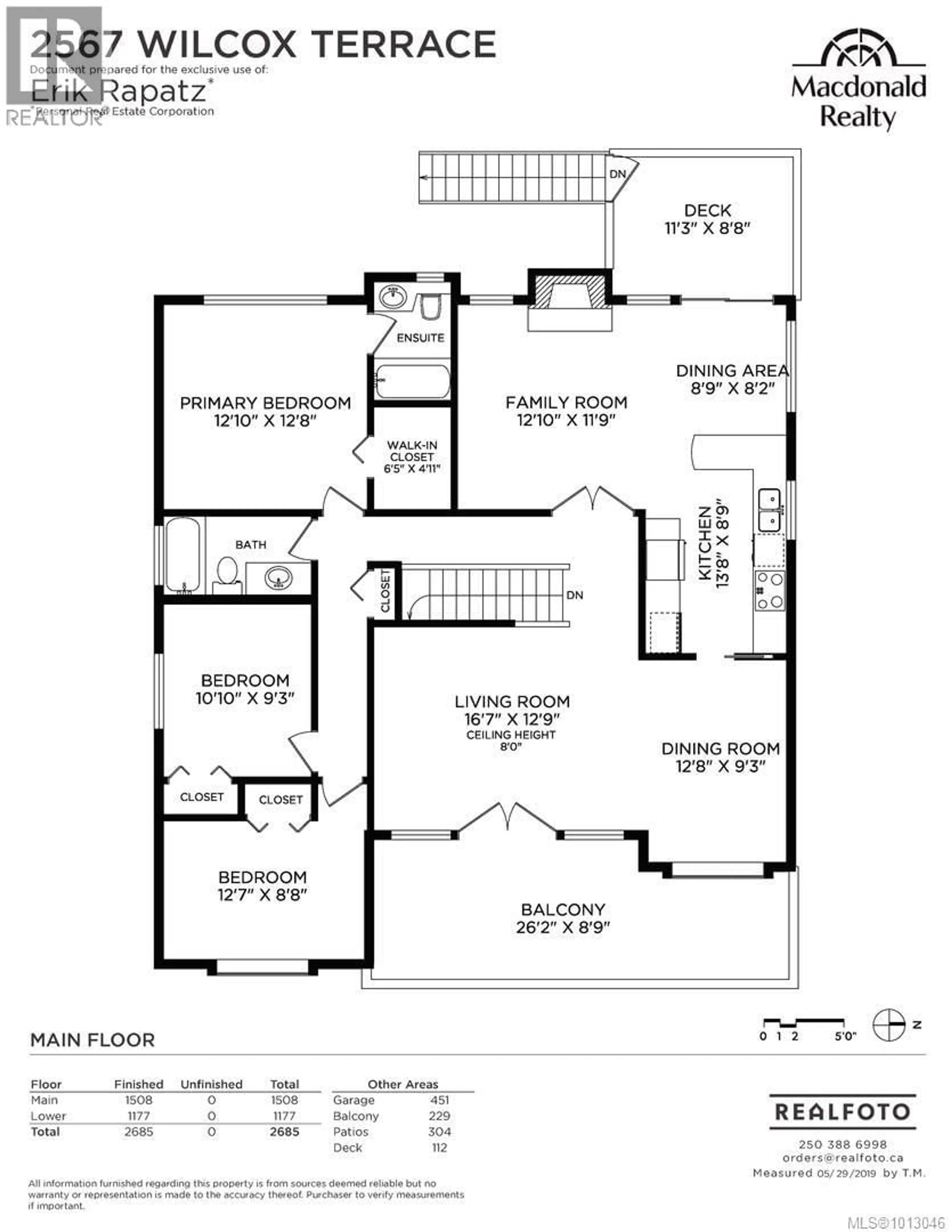Floor plan for 2567 WILCOX TERRACE, Central Saanich British Columbia V8Z7G5