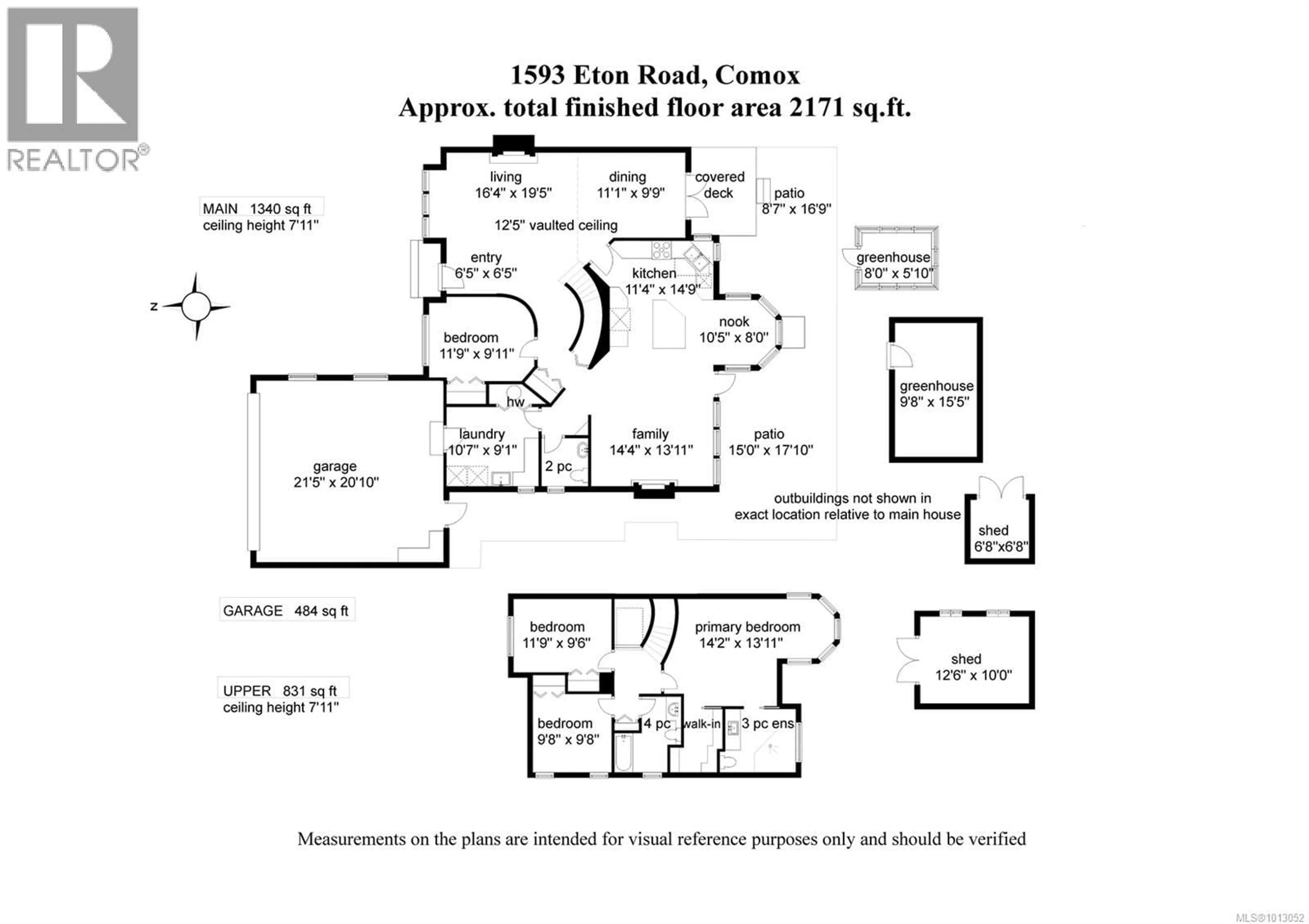 Floor plan for 1593 ETON ROAD, Comox British Columbia V9M3Y3
