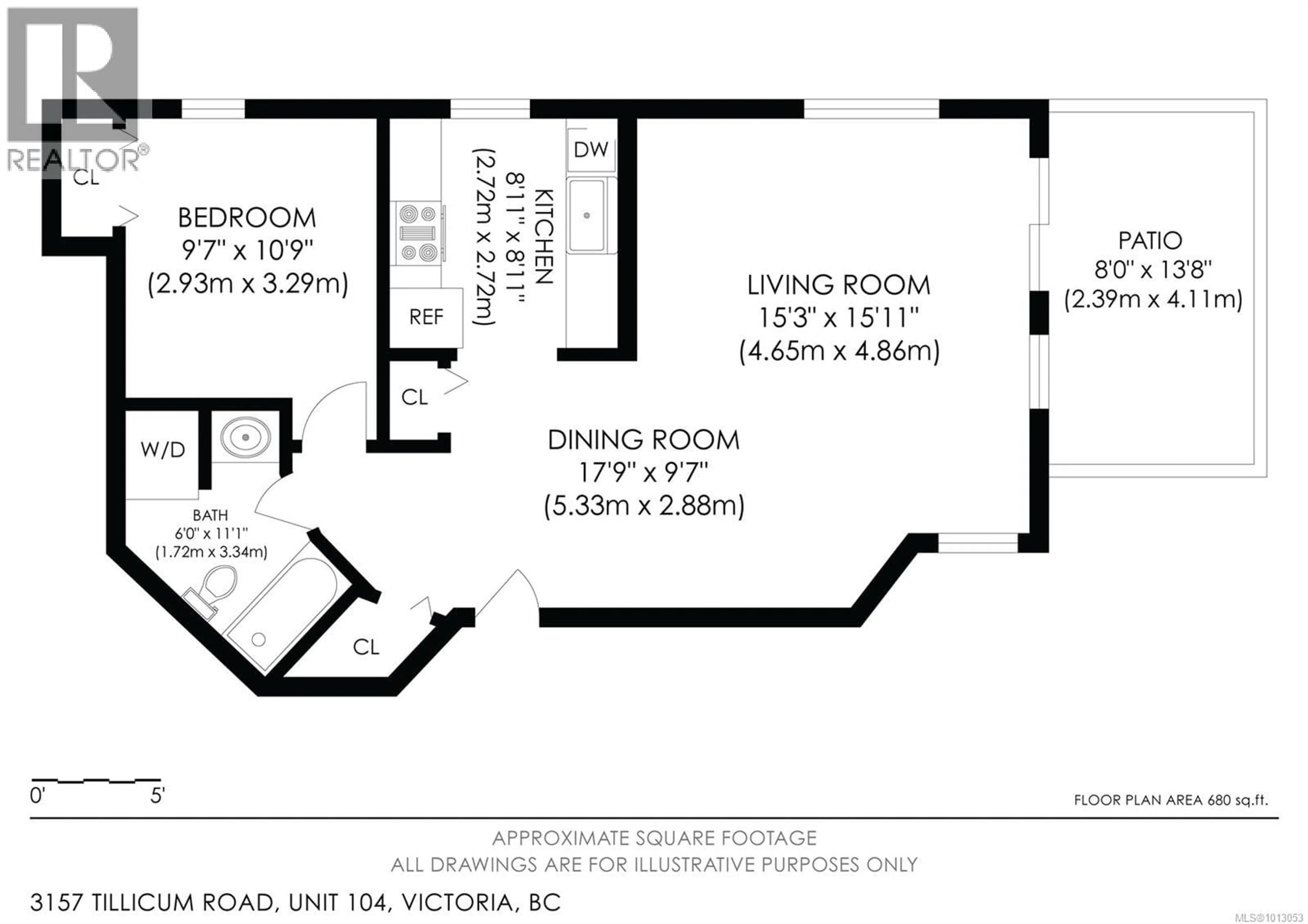 Floor plan for 104 - 3157 TILLICUM ROAD, Saanich British Columbia V9A2B4