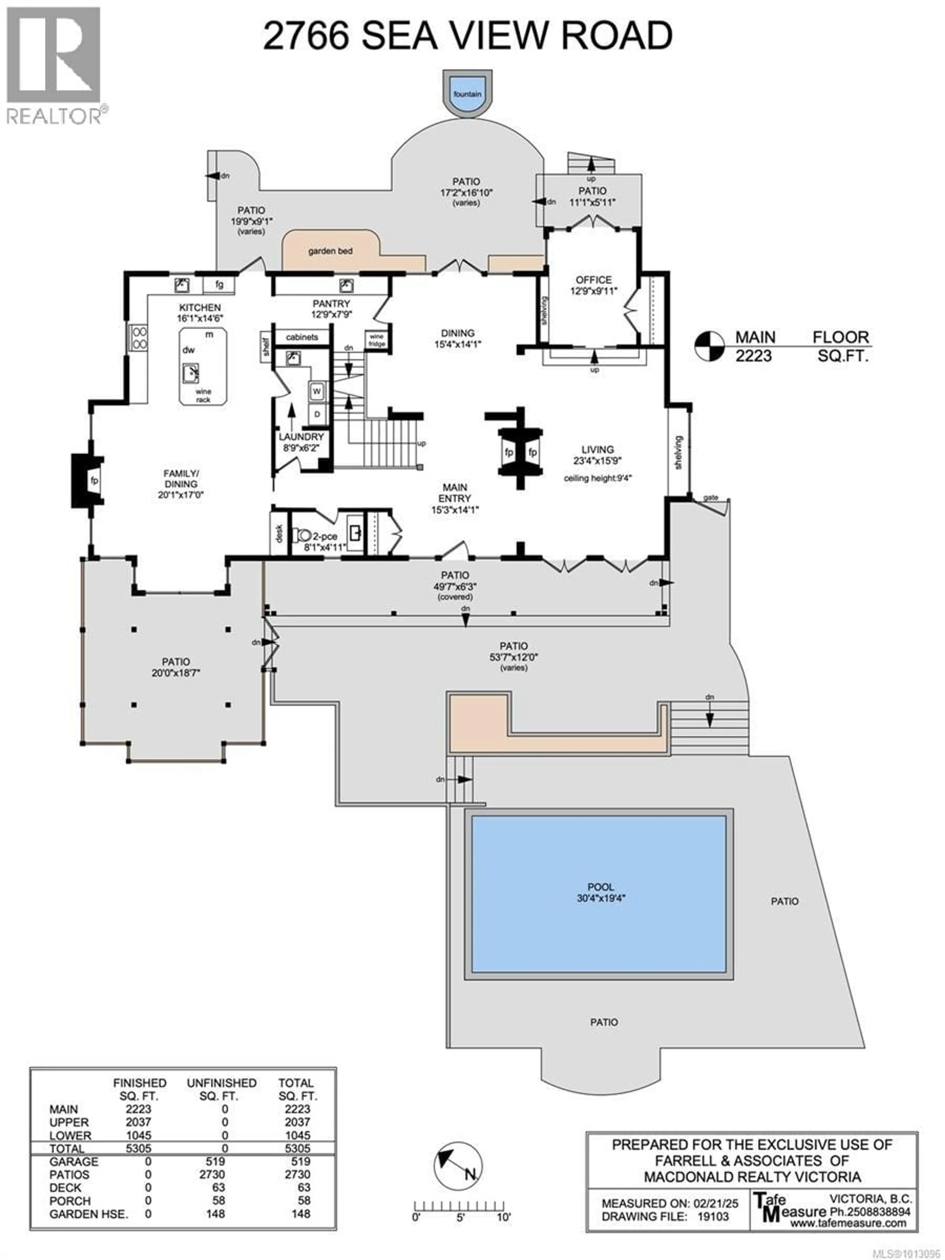 Floor plan for 2766 SEA VIEW ROAD, Saanich British Columbia V8N1K8