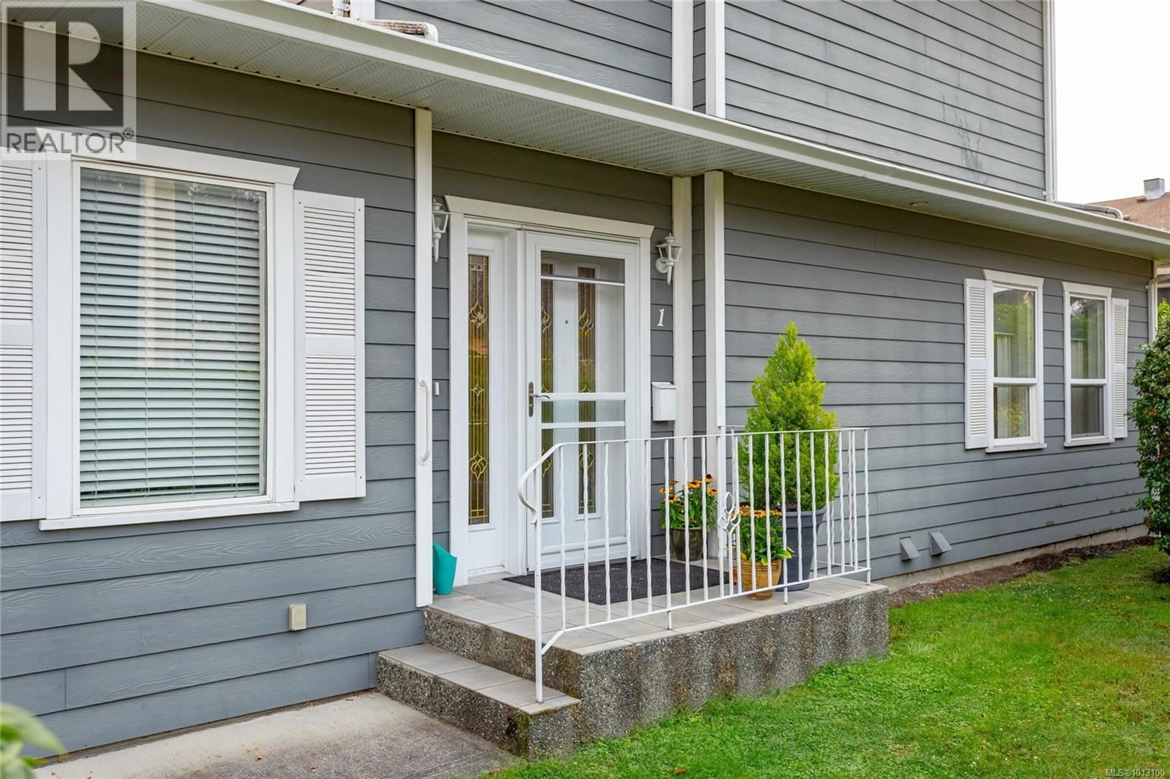 Home with vinyl exterior material, street for 1 - 9903 RESTHAVEN DRIVE, Sidney British Columbia V8L3E9