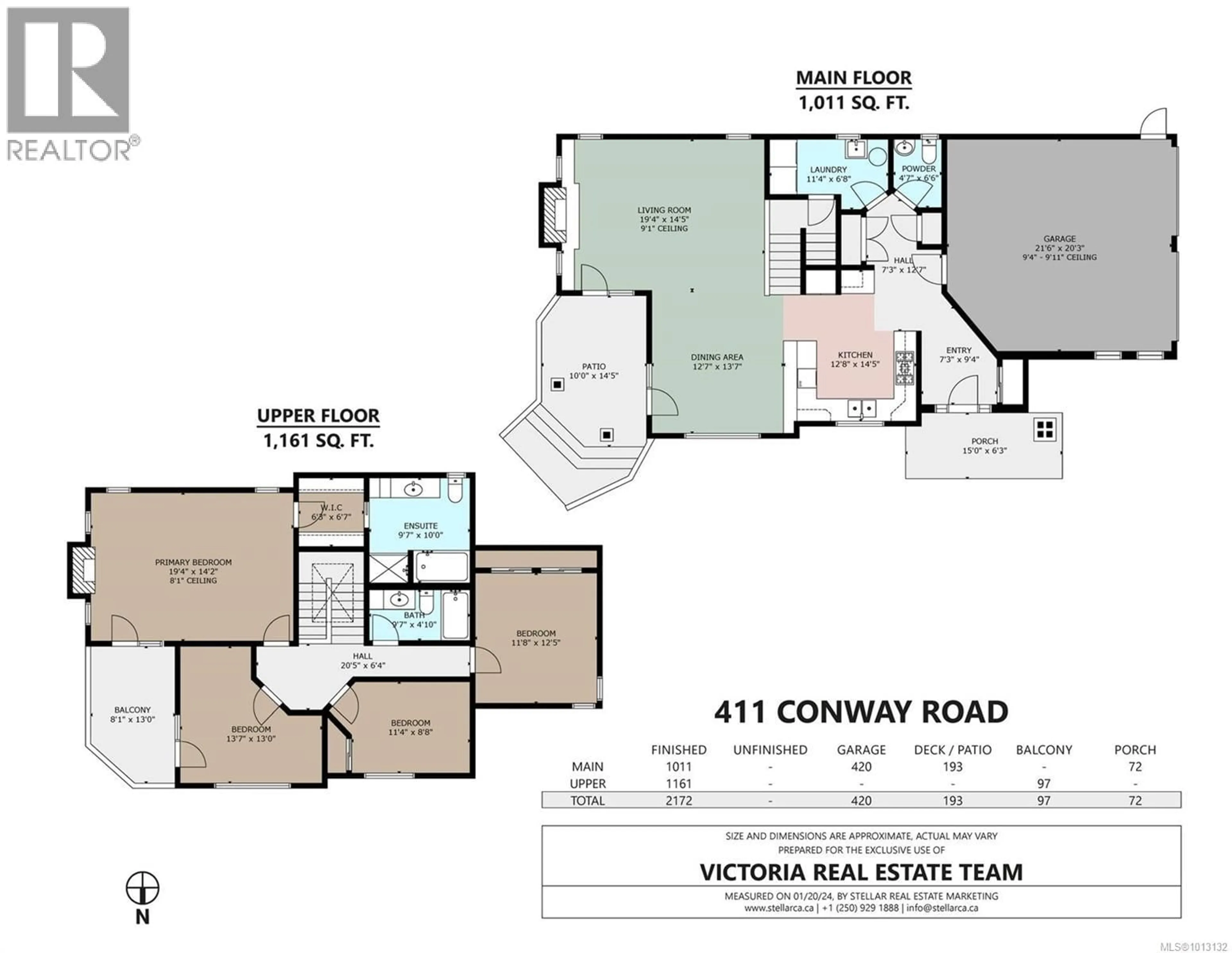 Floor plan for 411 CONWAY ROAD, Saanich British Columbia V9E2B9