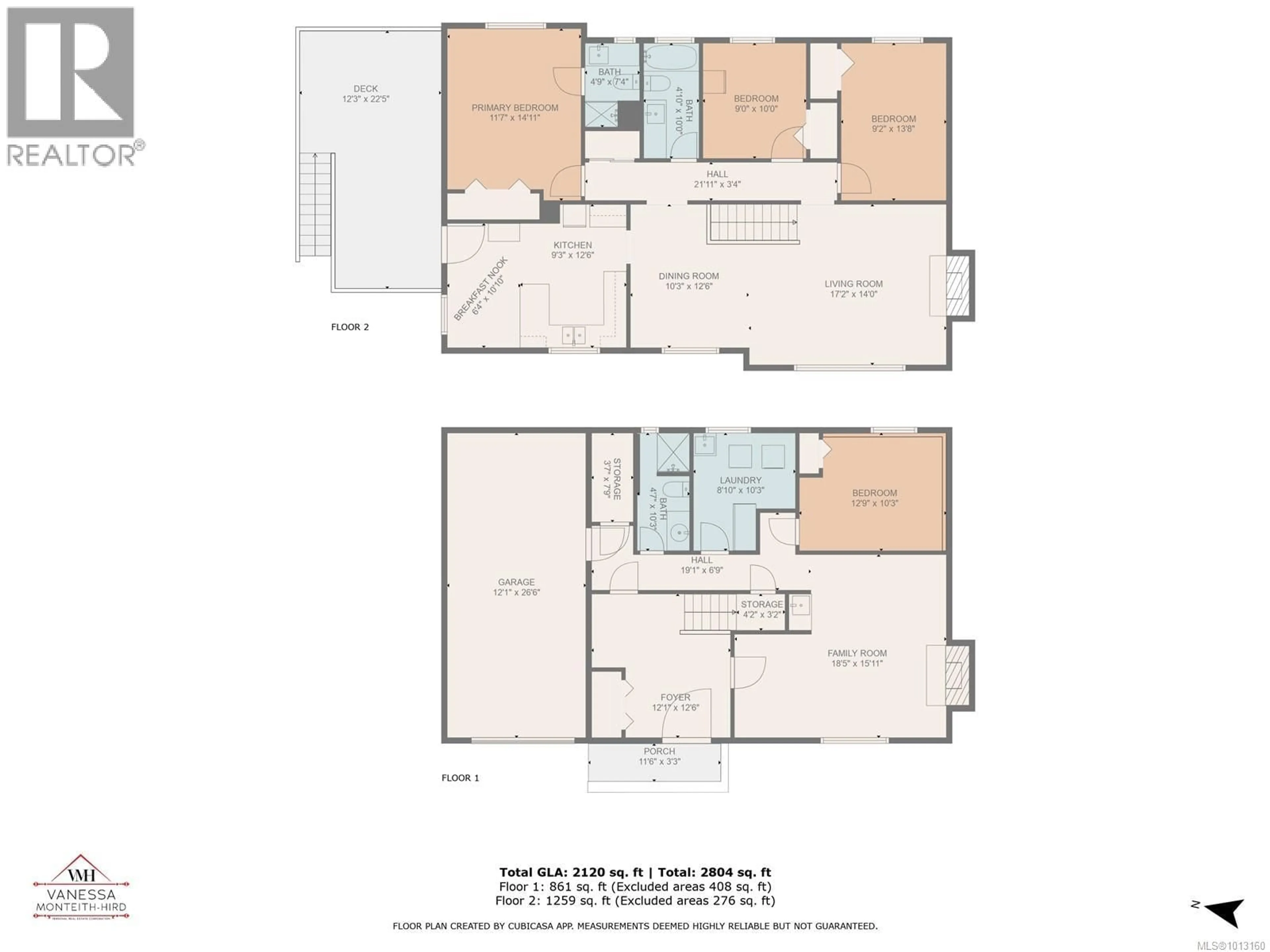 Floor plan for 1695 BROOK CRESCENT, Campbell River British Columbia V9W6K9