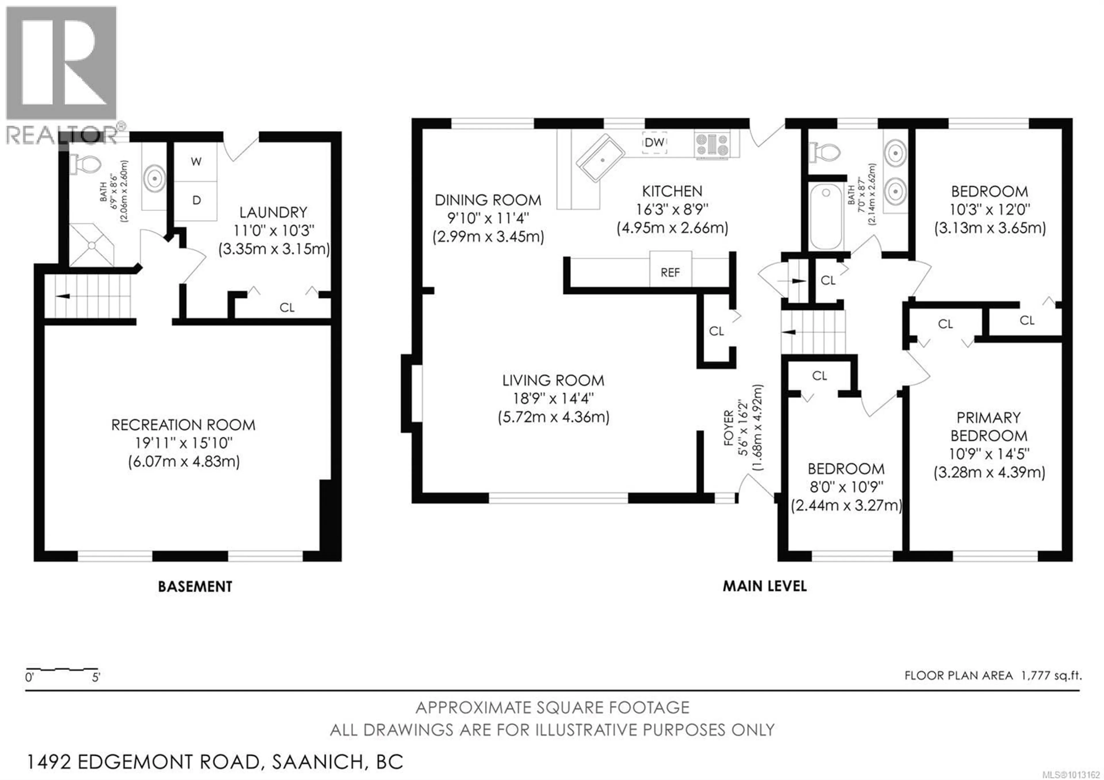 Floor plan for 1492 EDGEMONT ROAD, Saanich British Columbia V8N4P8
