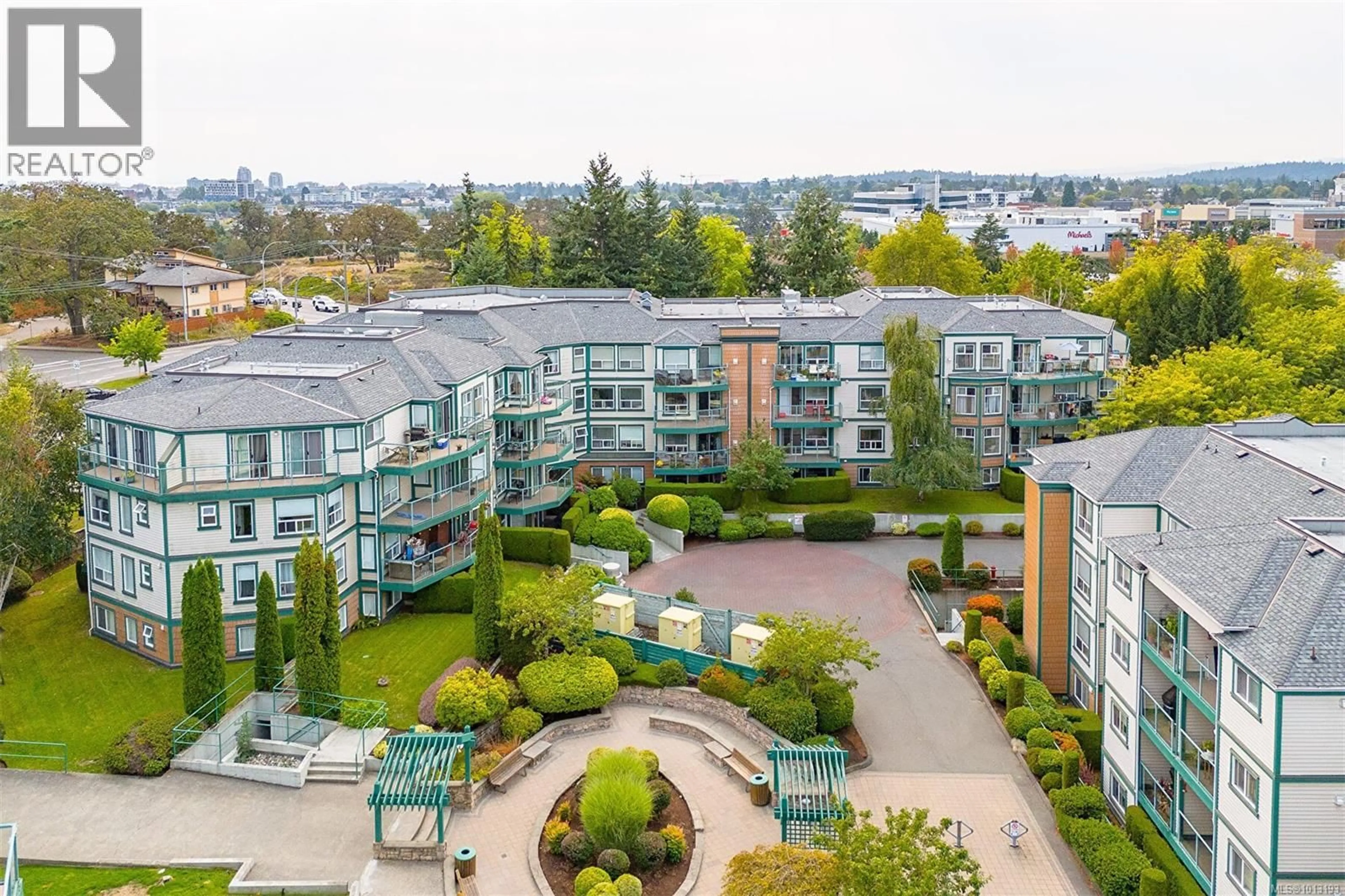 A pic from outside/outdoor area/front of a property/back of a property/a pic from drone, unknown for 405 - 898 VERNON AVENUE, Saanich British Columbia V8X2W6