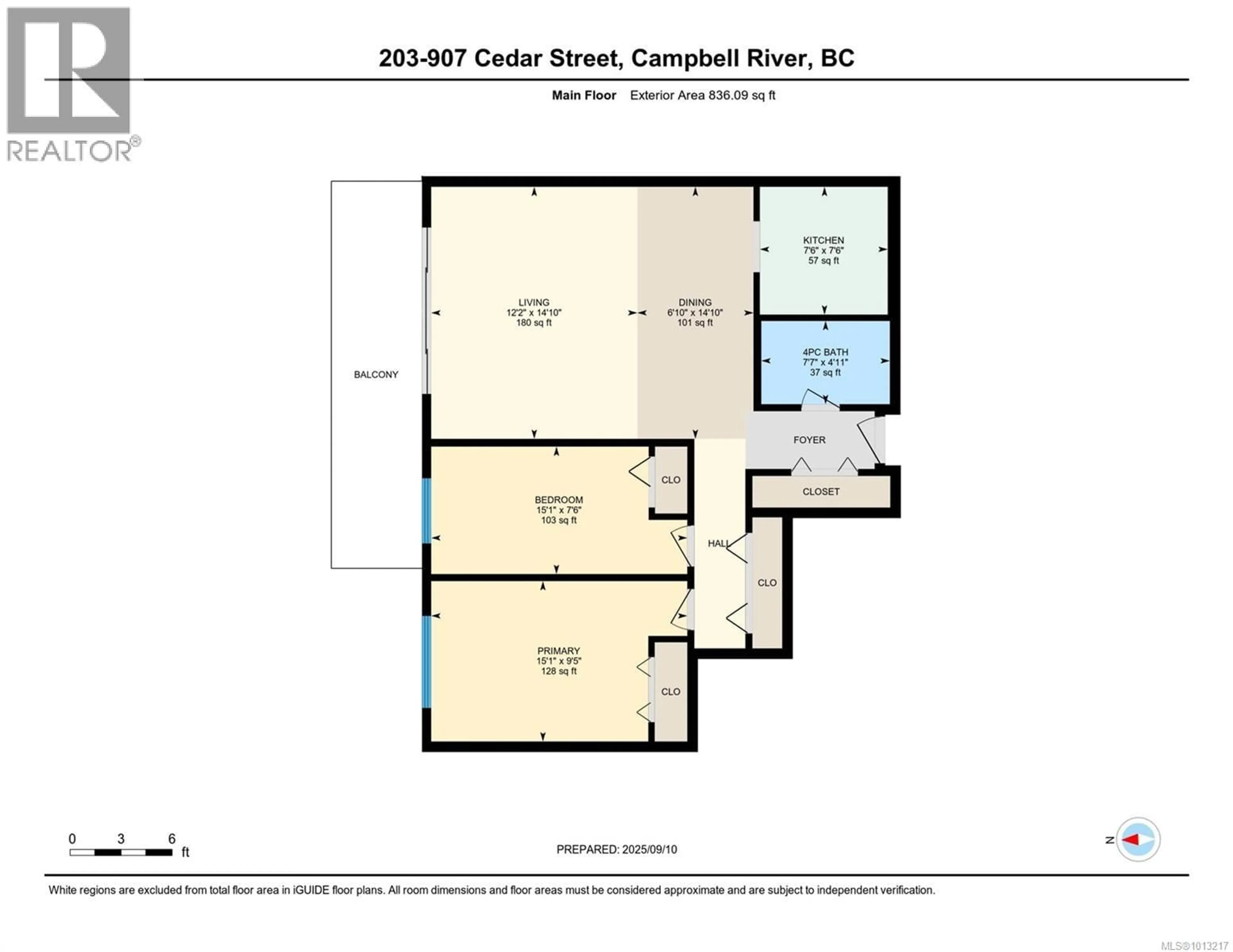 Floor plan for 203 - 907 CEDAR STREET, Campbell River British Columbia V9W2W1