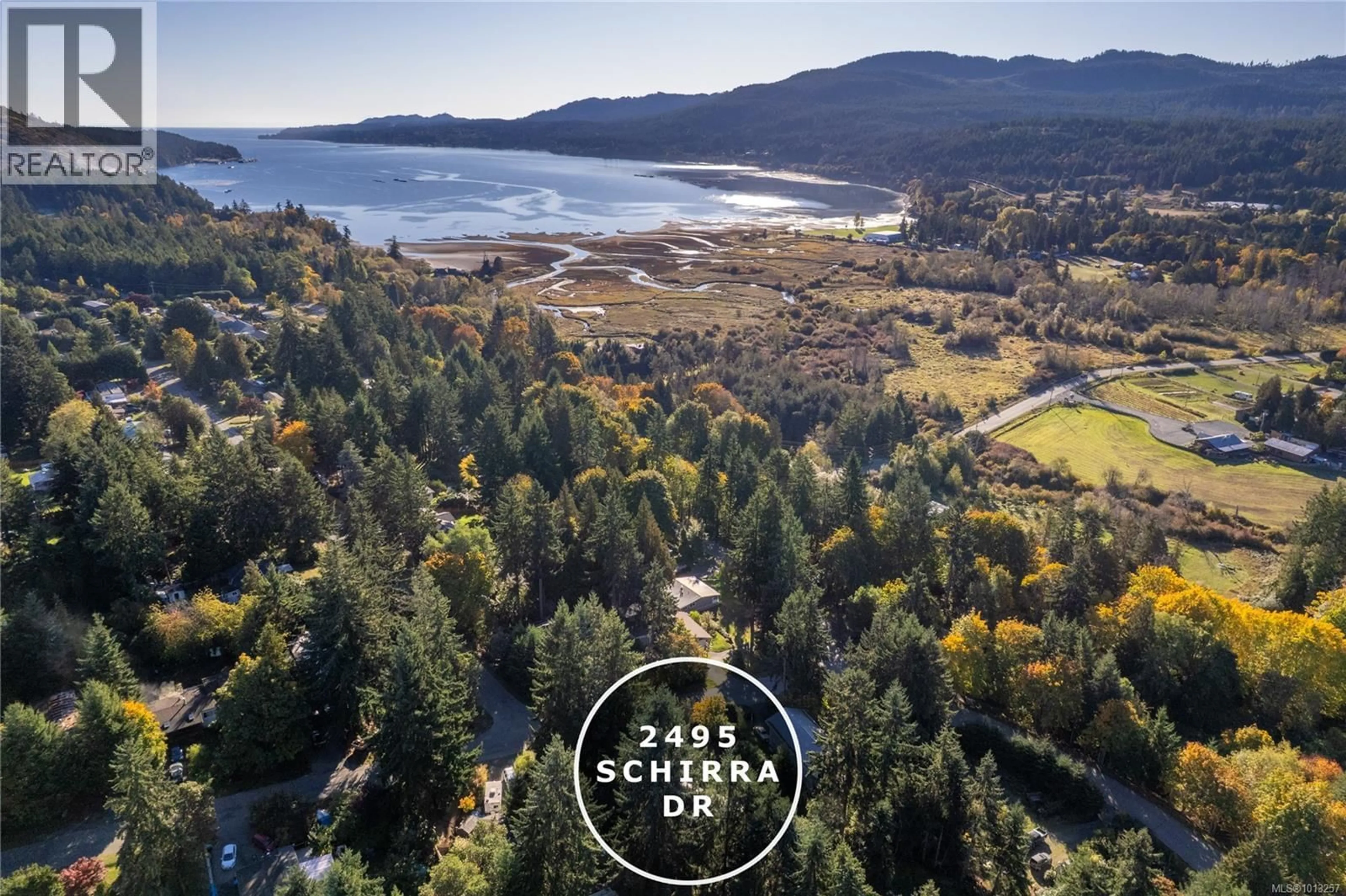 A pic from outside/outdoor area/front of a property/back of a property/a pic from drone, water/lake/river/ocean view for 2495 SCHIRRA DRIVE, Nanoose Bay British Columbia V0R2R0