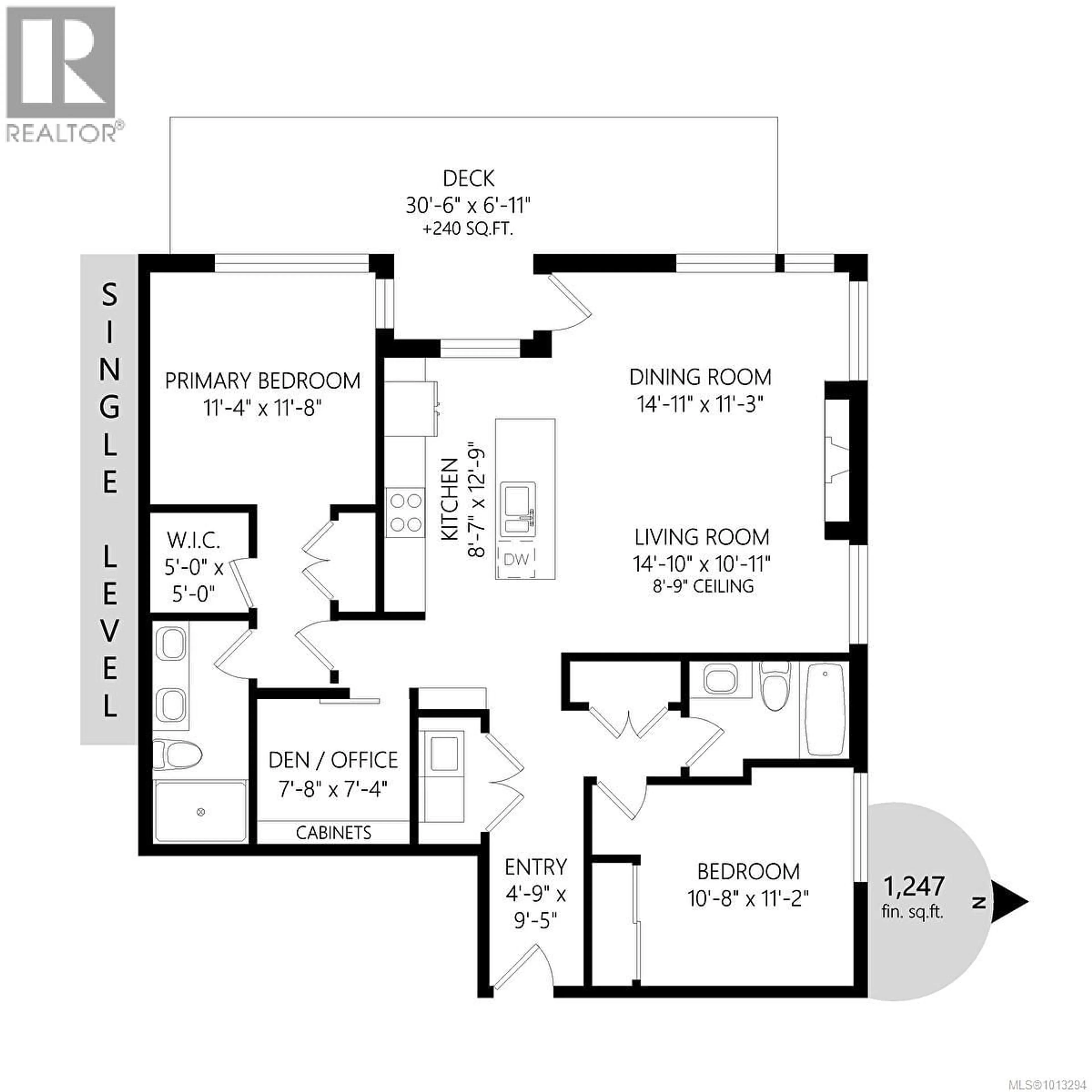 Floor plan for 208 - 1018 PENTRELEW PLACE, Victoria British Columbia V8V4J4