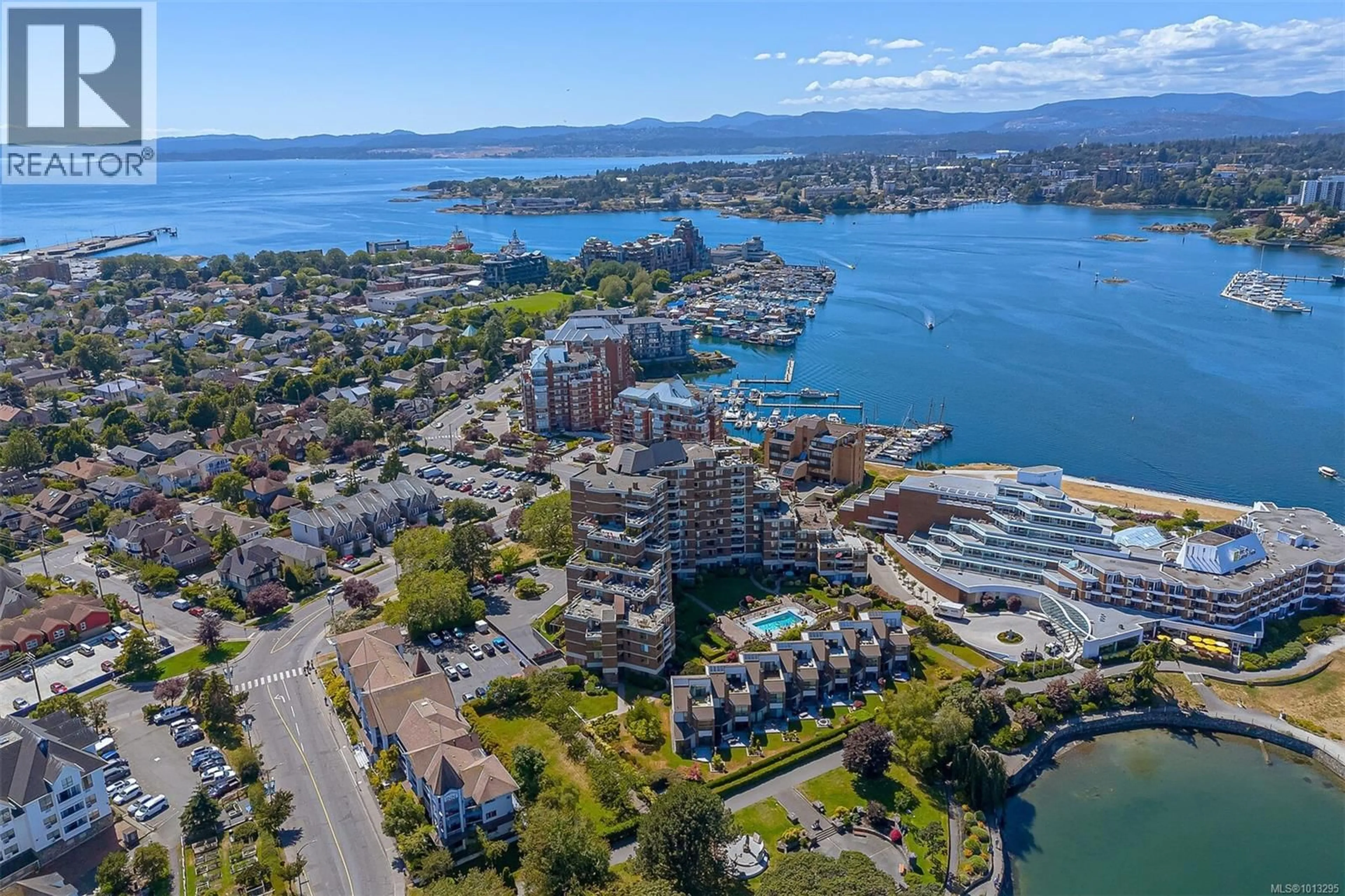 A pic from outside/outdoor area/front of a property/back of a property/a pic from drone, water/lake/river/ocean view for 311 - 225 BELLEVILLE STREET, Victoria British Columbia V8V4T9