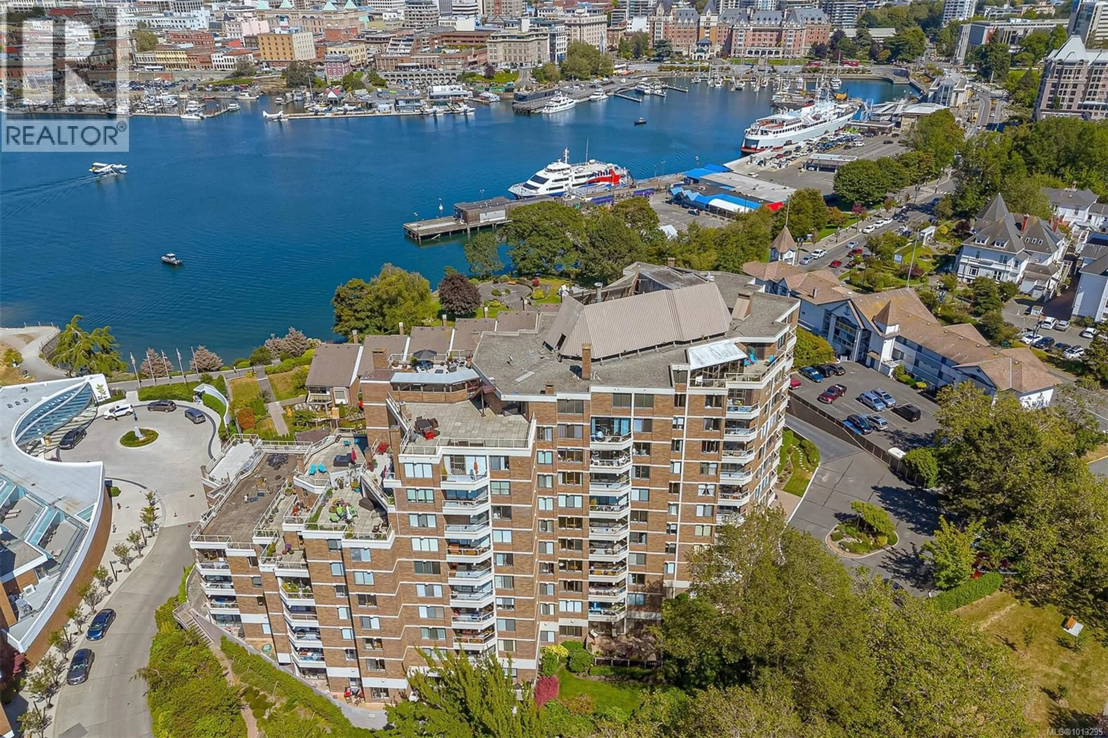 A pic from outside/outdoor area/front of a property/back of a property/a pic from drone, water/lake/river/ocean view for 311 - 225 BELLEVILLE STREET, Victoria British Columbia V8V4T9