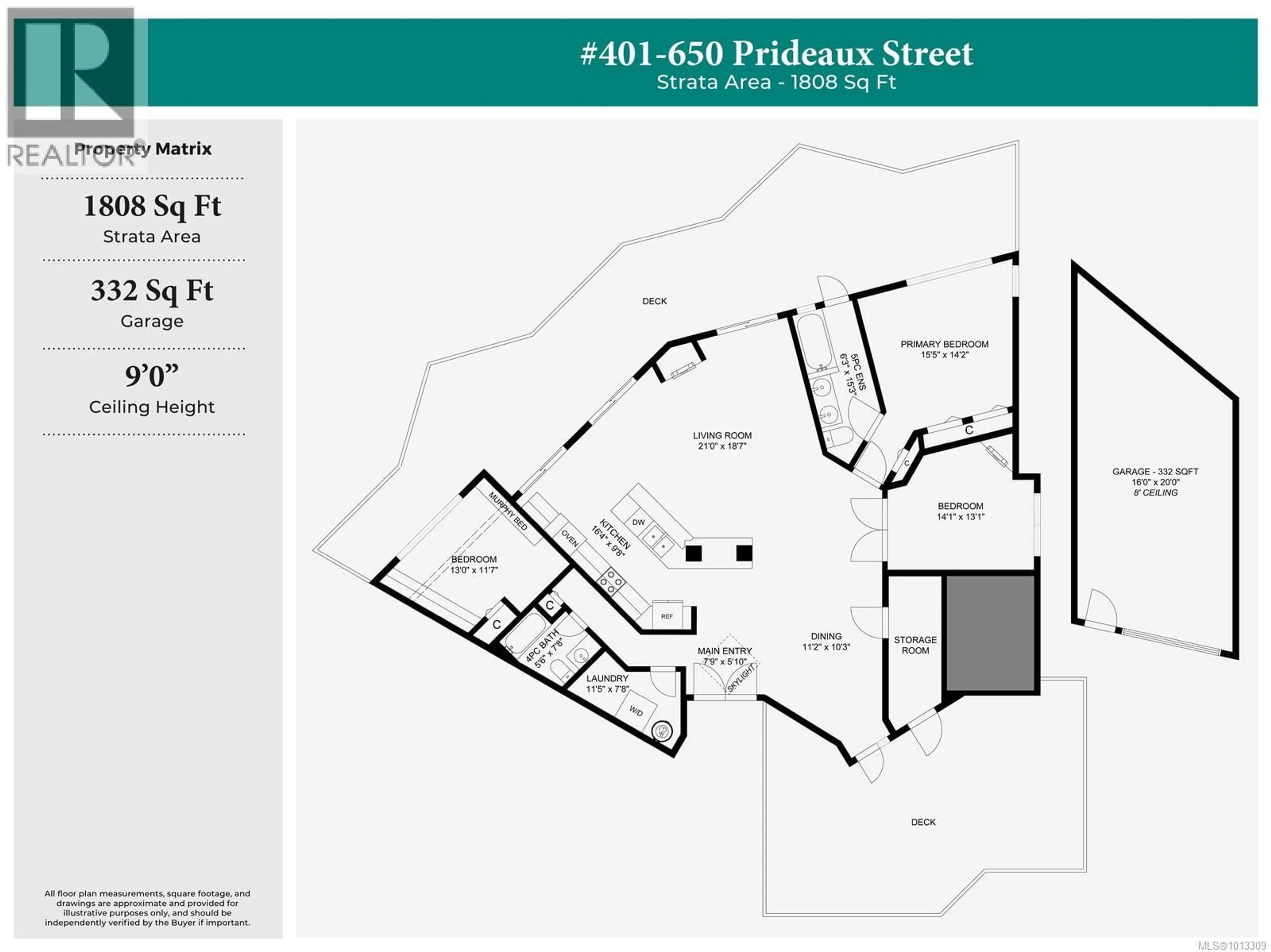 Floor plan for 401 - 650 PRIDEAUX STREET, Nanaimo British Columbia V9R2P1