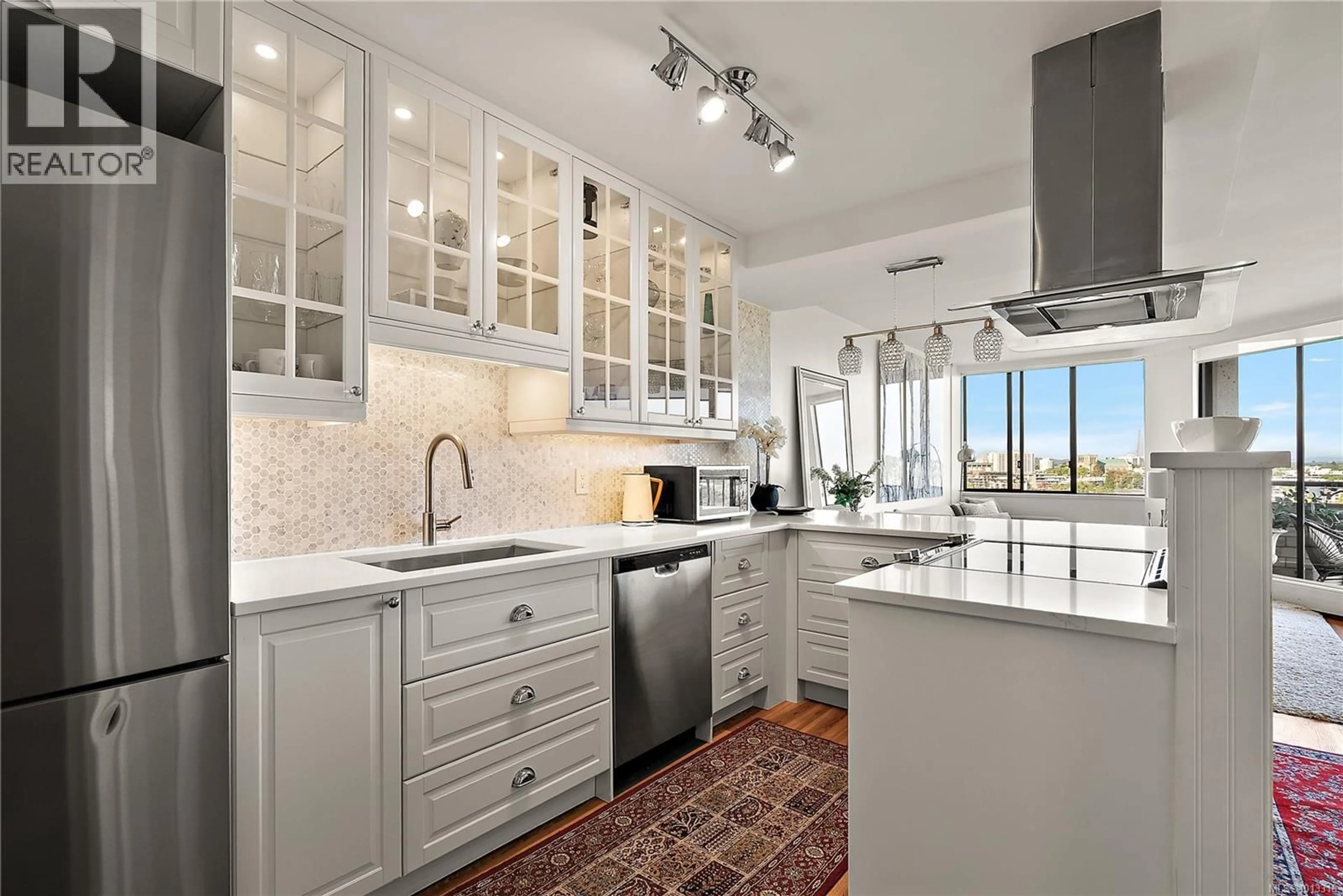 Contemporary kitchen, ceramic/tile floor for 1507 - 620 TORONTO STREET, Victoria British Columbia V8V1P7
