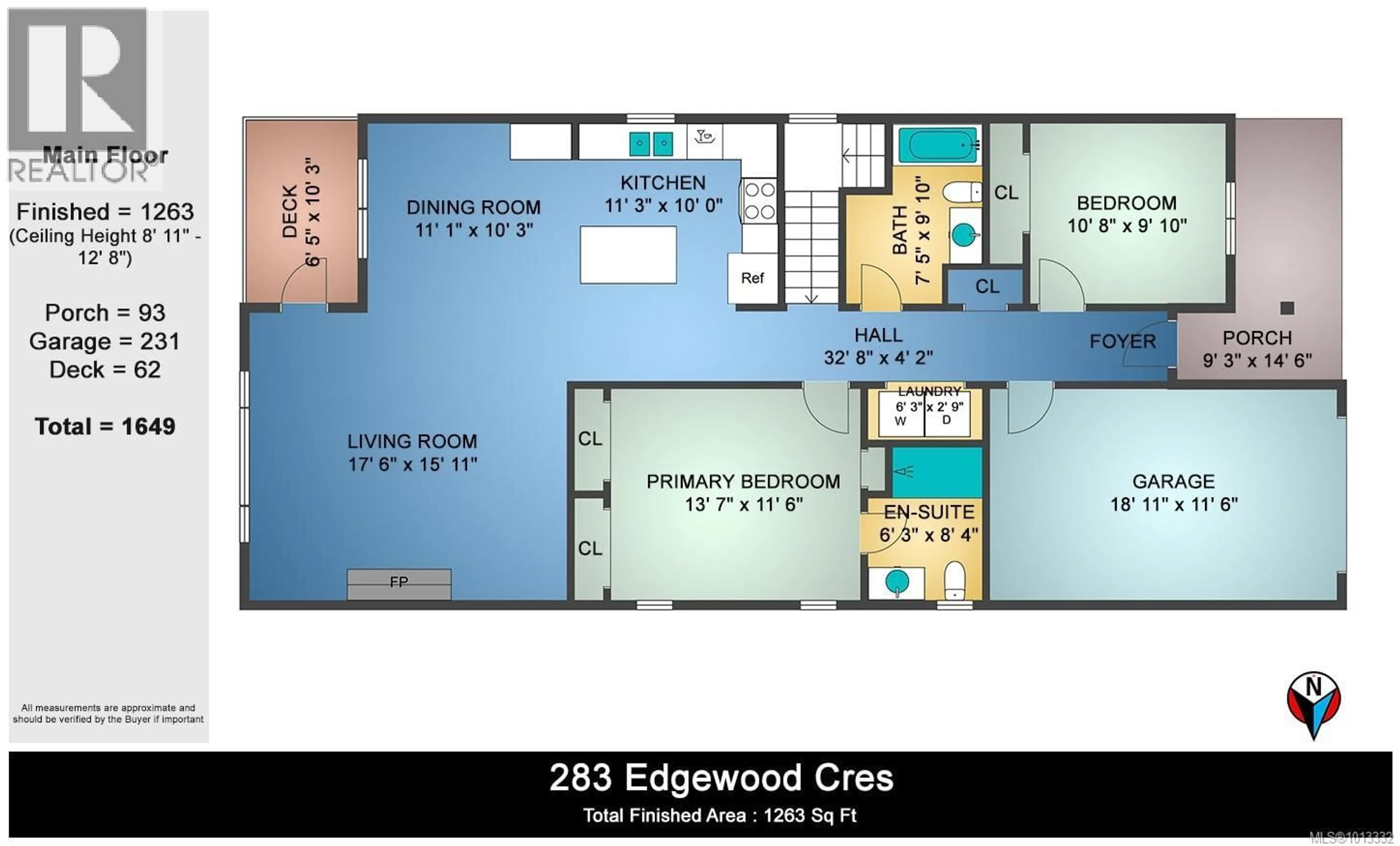 Floor plan for 283 EDGEWOOD CRESCENT, Duncan British Columbia V9L0G6