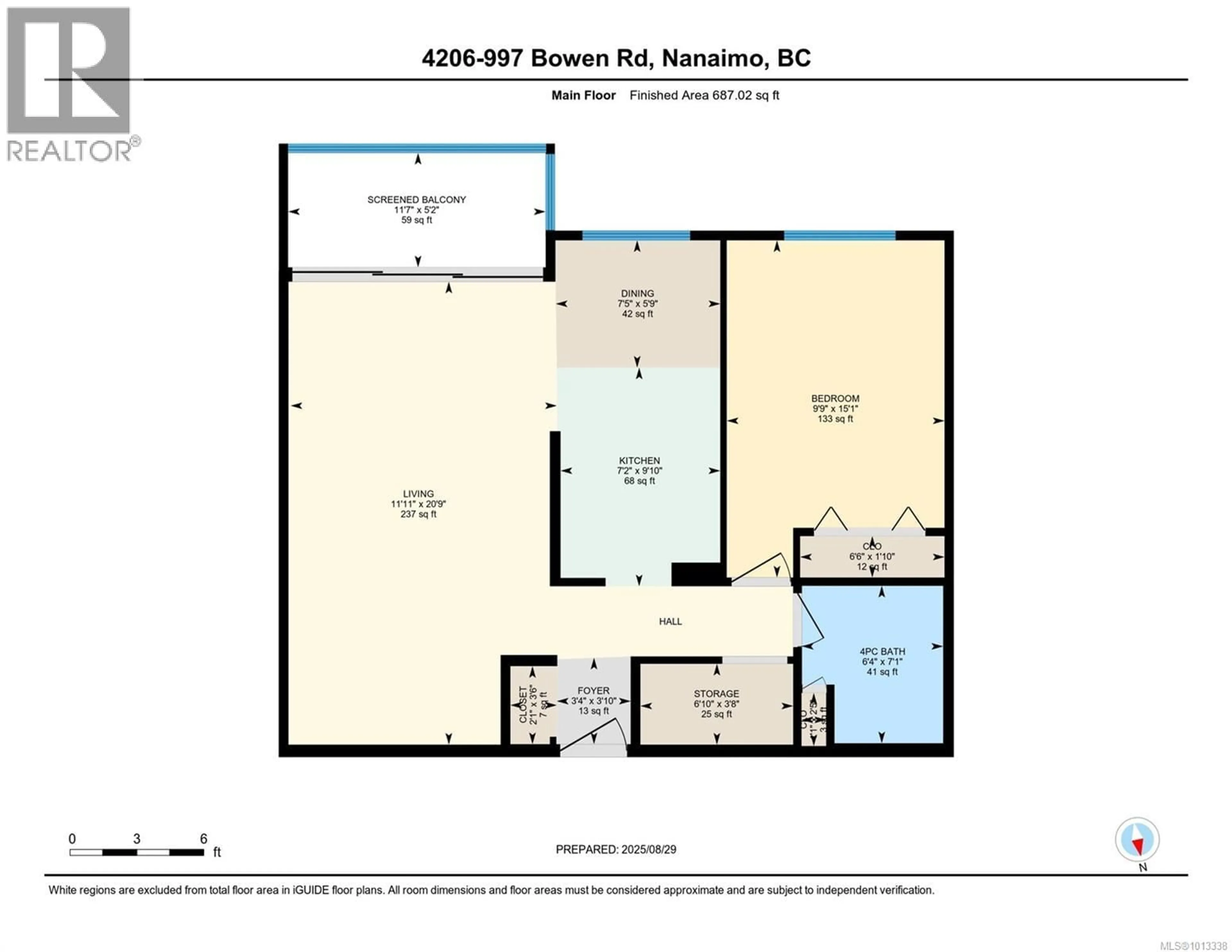 Floor plan for 4206 - 997 BOWEN ROAD, Nanaimo British Columbia V9R2A4