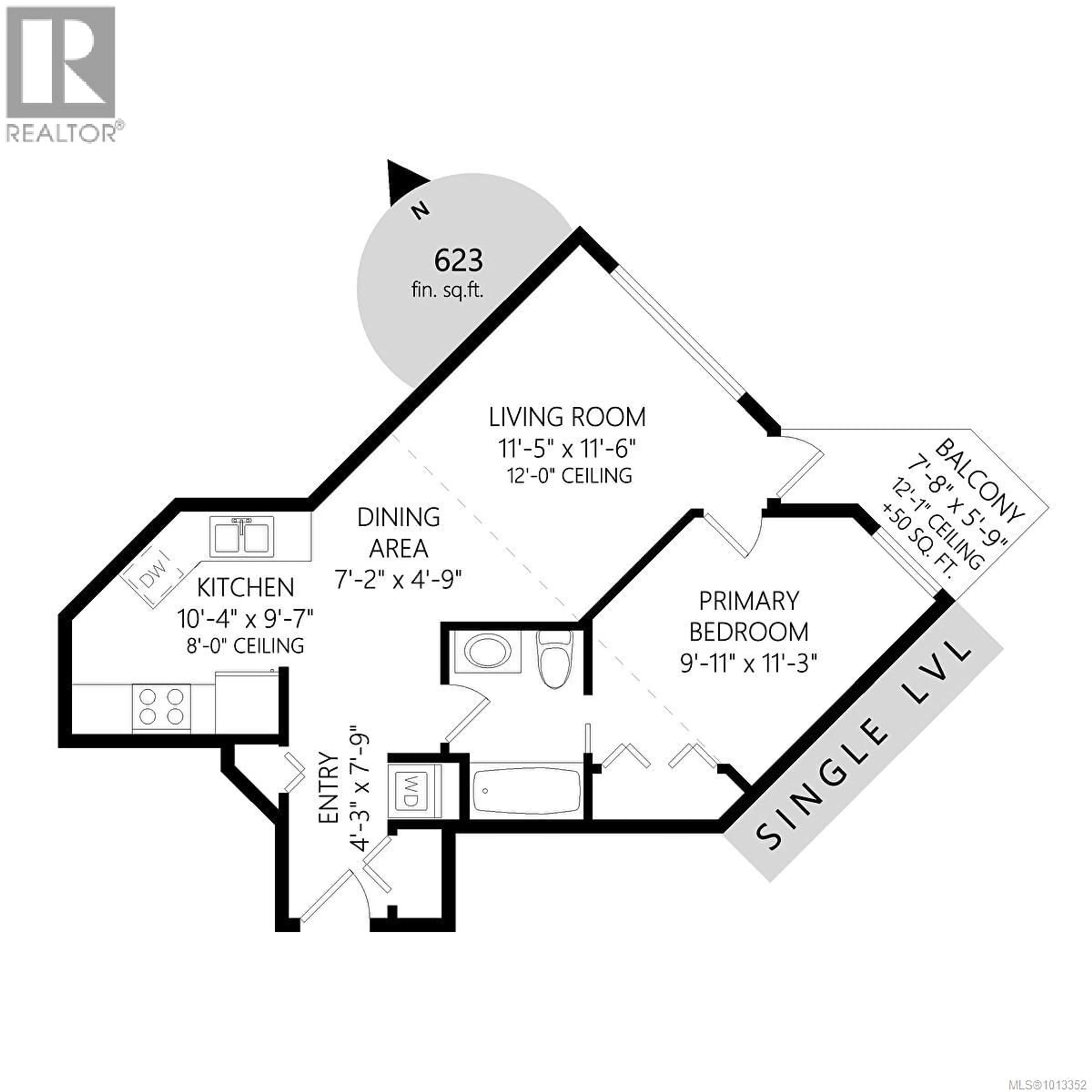 Floor plan for 410 - 2560 WARK STREET, Victoria British Columbia V8T4G8