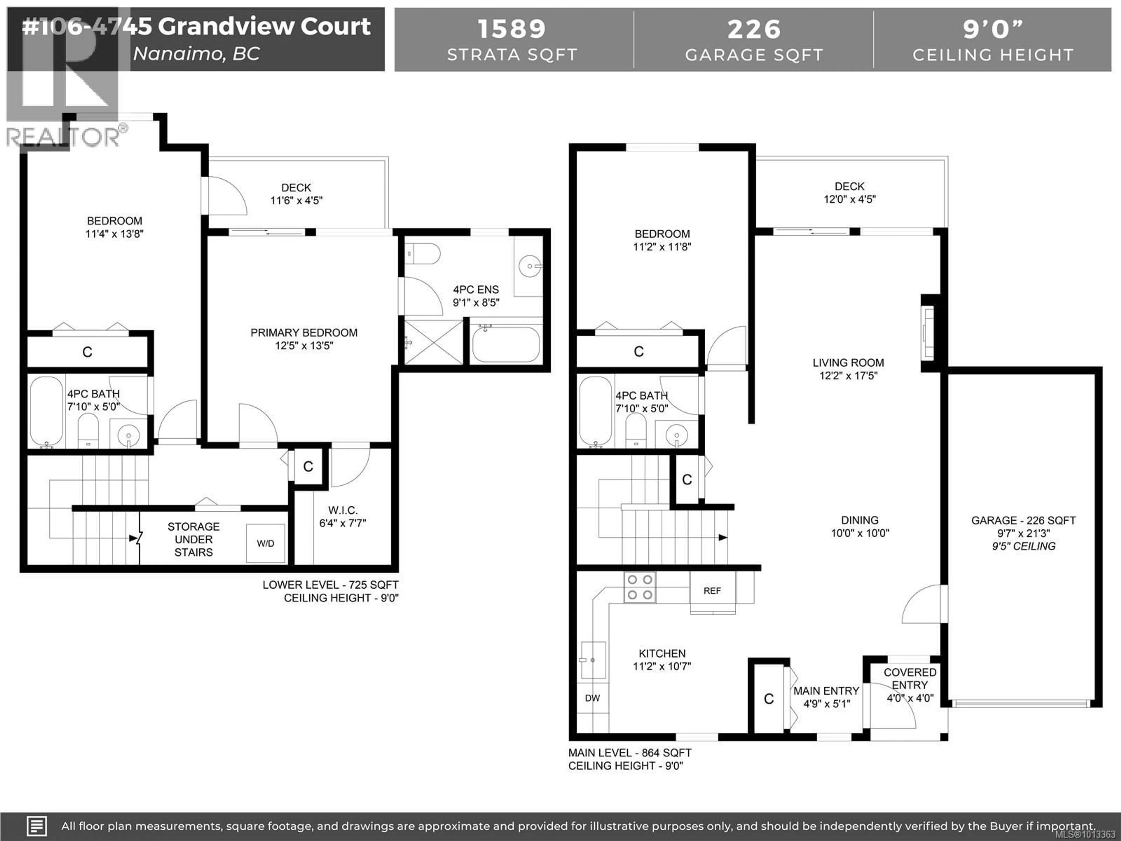 Floor plan for 106 - 4745 GRANDVIEW COURT, Nanaimo British Columbia V9T0C1