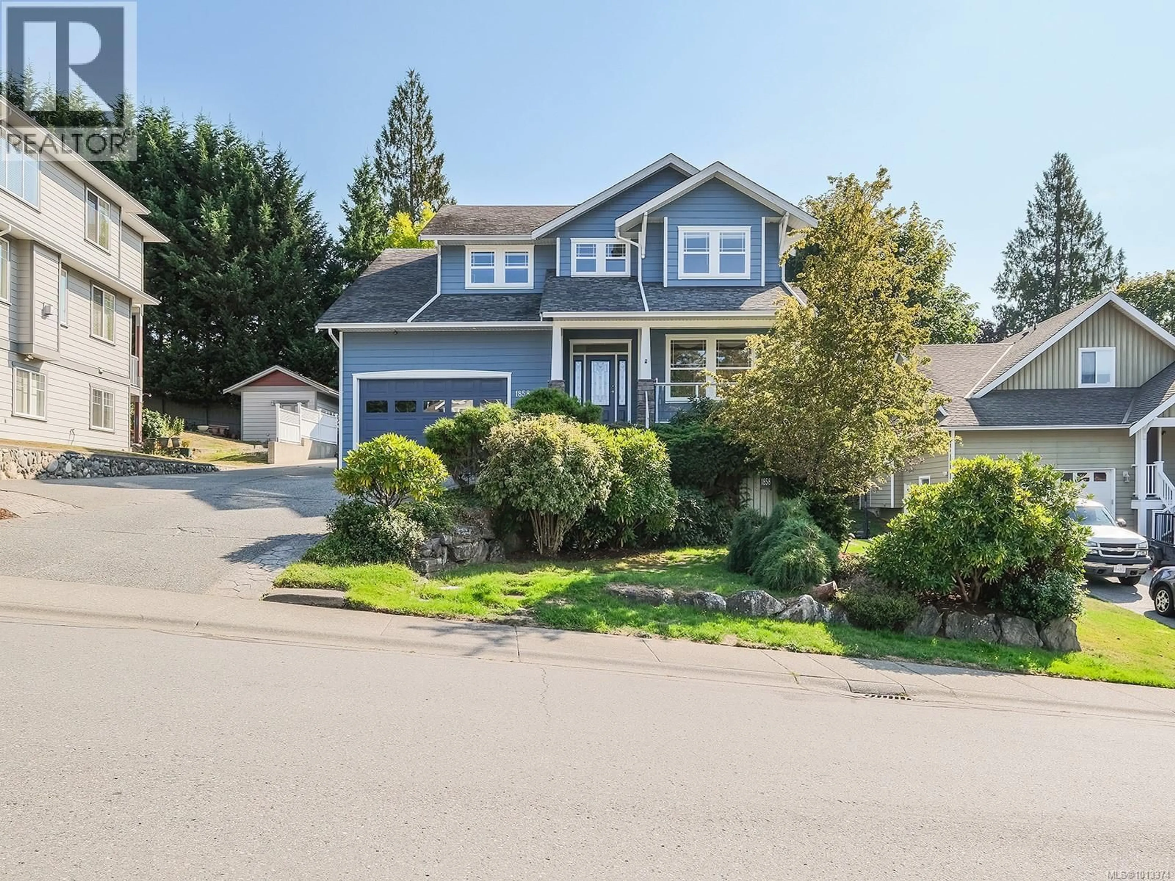 Home with vinyl exterior material, street for 1858 STERLING RIDGE PLACE, Duncan British Columbia V9L5N2