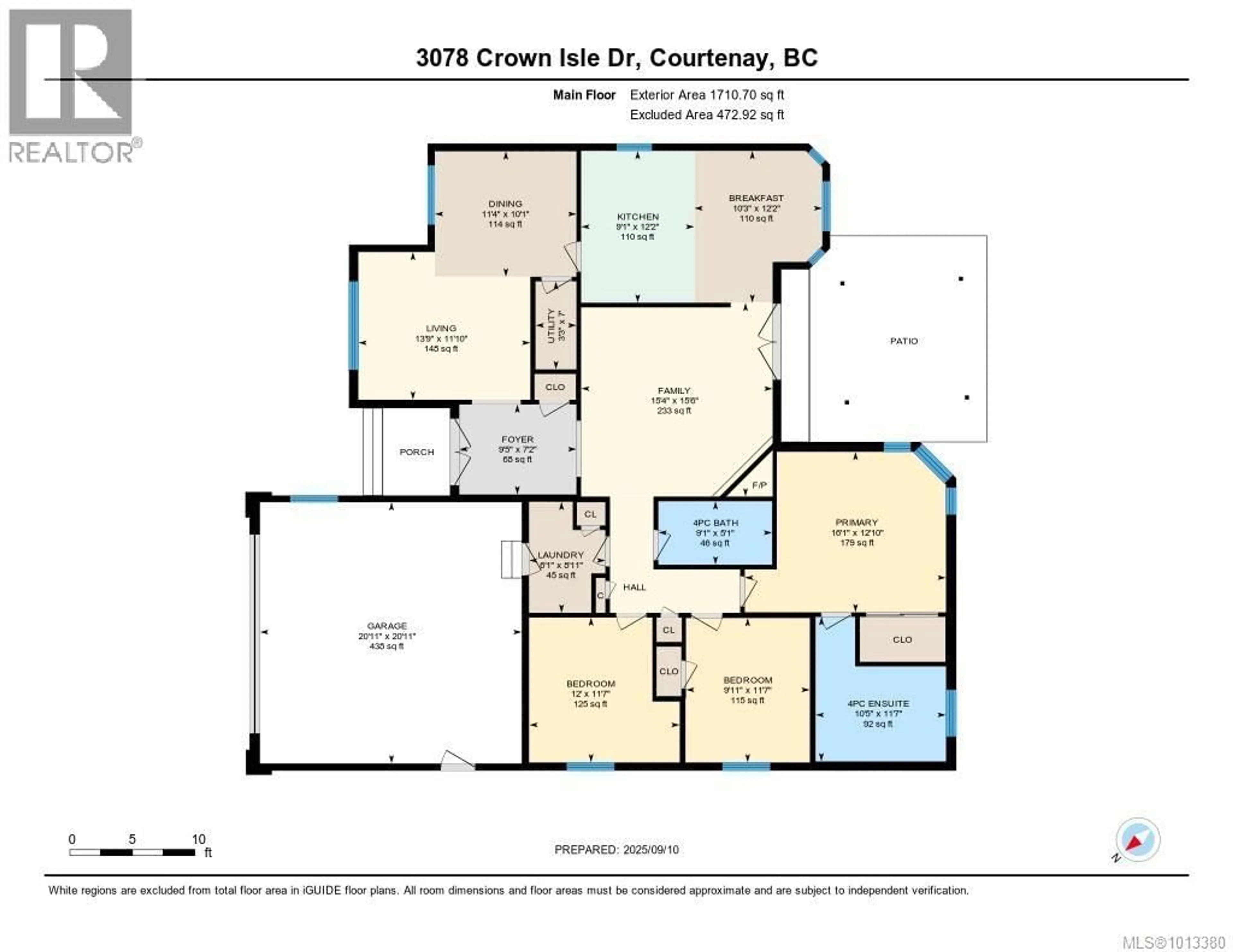 Floor plan for 3078 CROWN ISLE DRIVE, Courtenay British Columbia V9N9X7